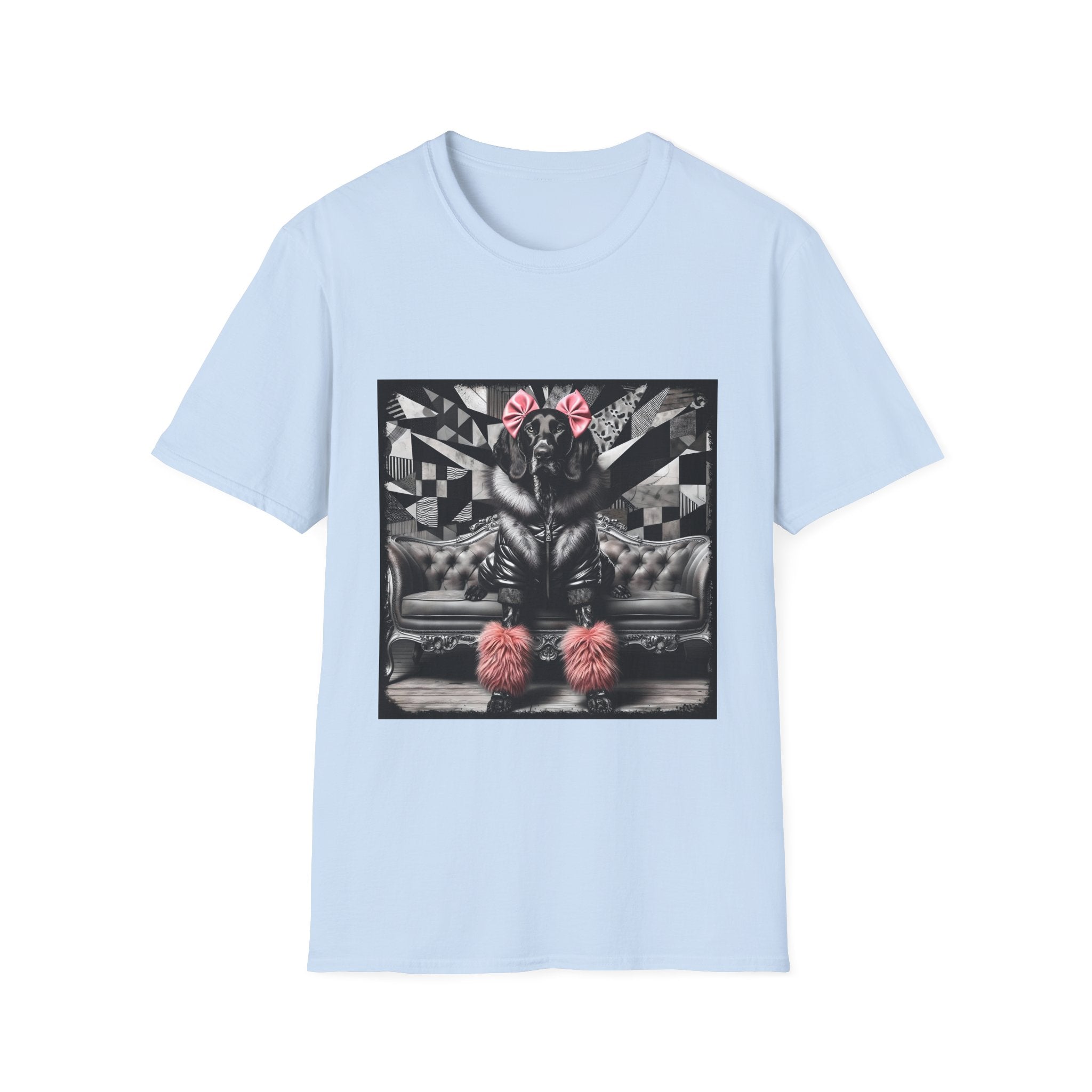 German Shorthaired Pointer B&W Pink Bow Rocker | Unisex Dog T-Shirt