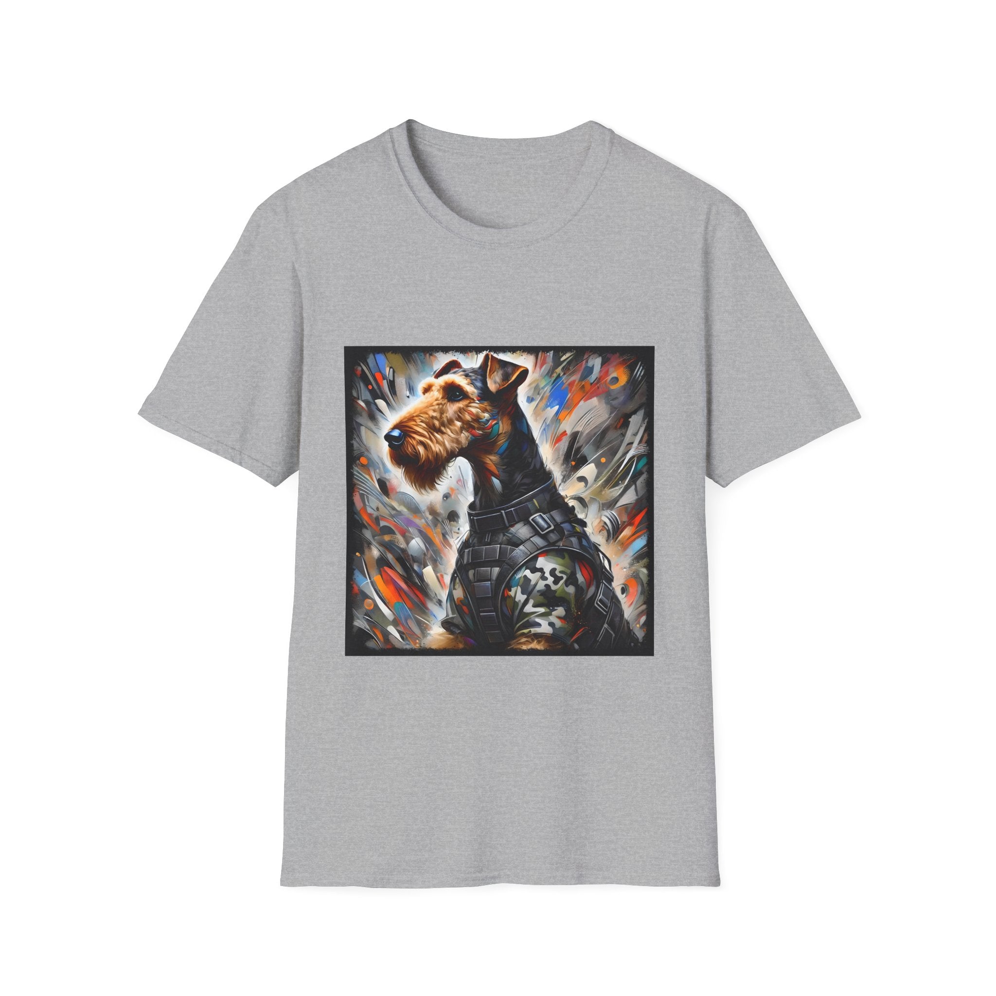 Airedale Terrier Bold Camo Classic | Unisex Dog T-Shirt