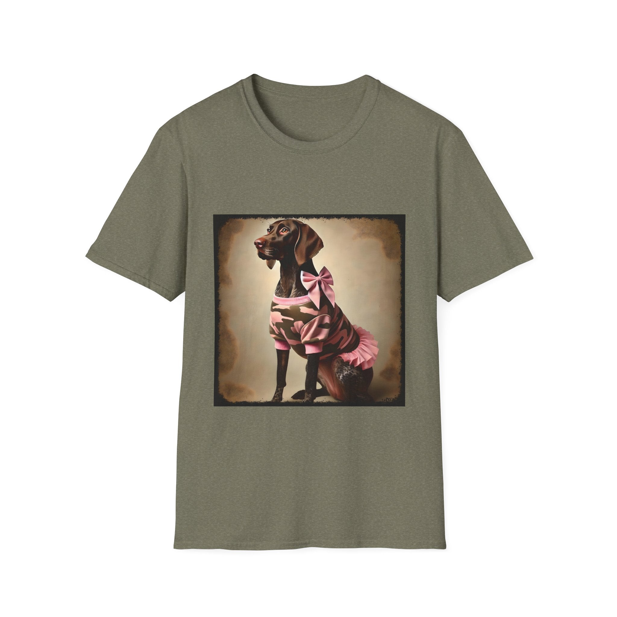 German Shorthaired Pointer Pink Camo Cutie | Unisex Dog T-Shirt