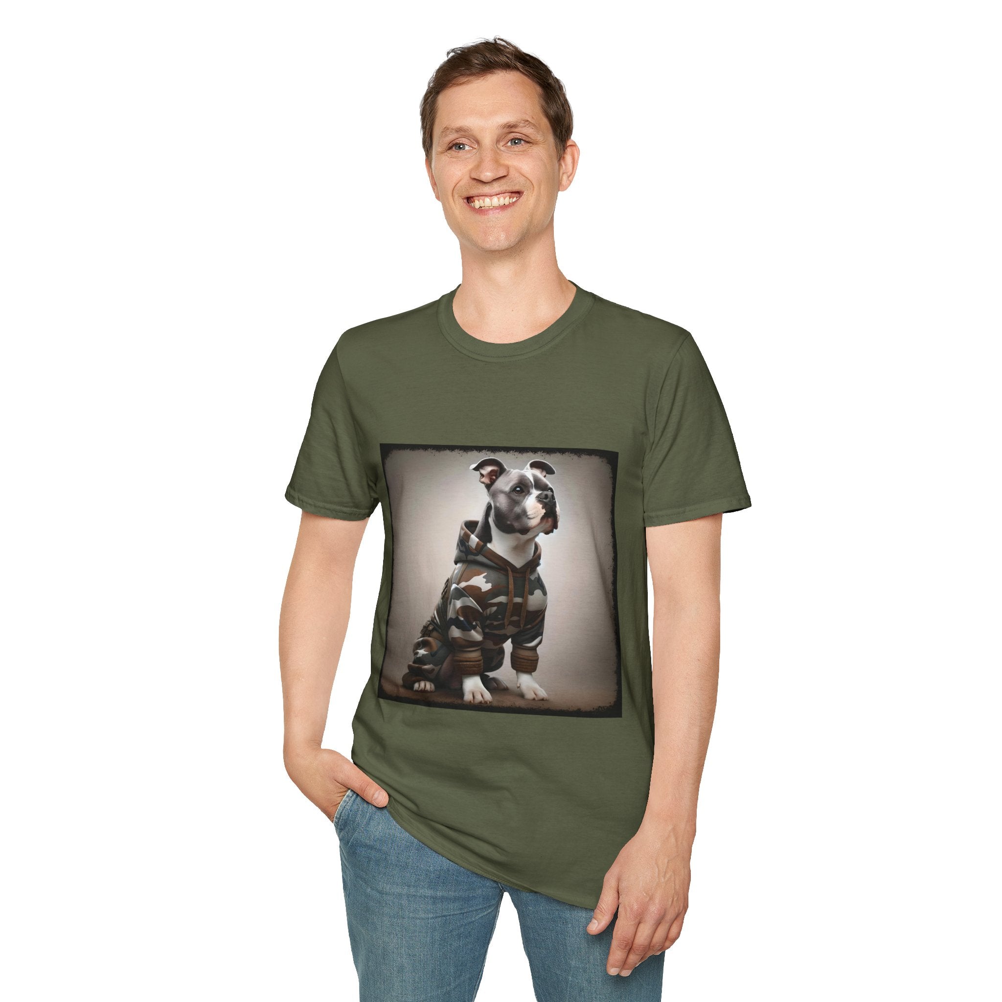 American Pit Bull Terrier Camo Cutie | Unisex Dog T-Shirt