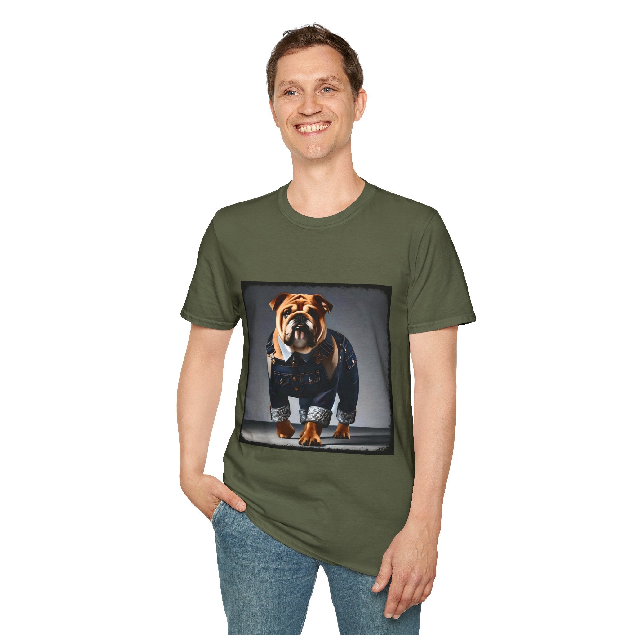 Bulldog Denim Dream | Unisex Dog T-Shirt