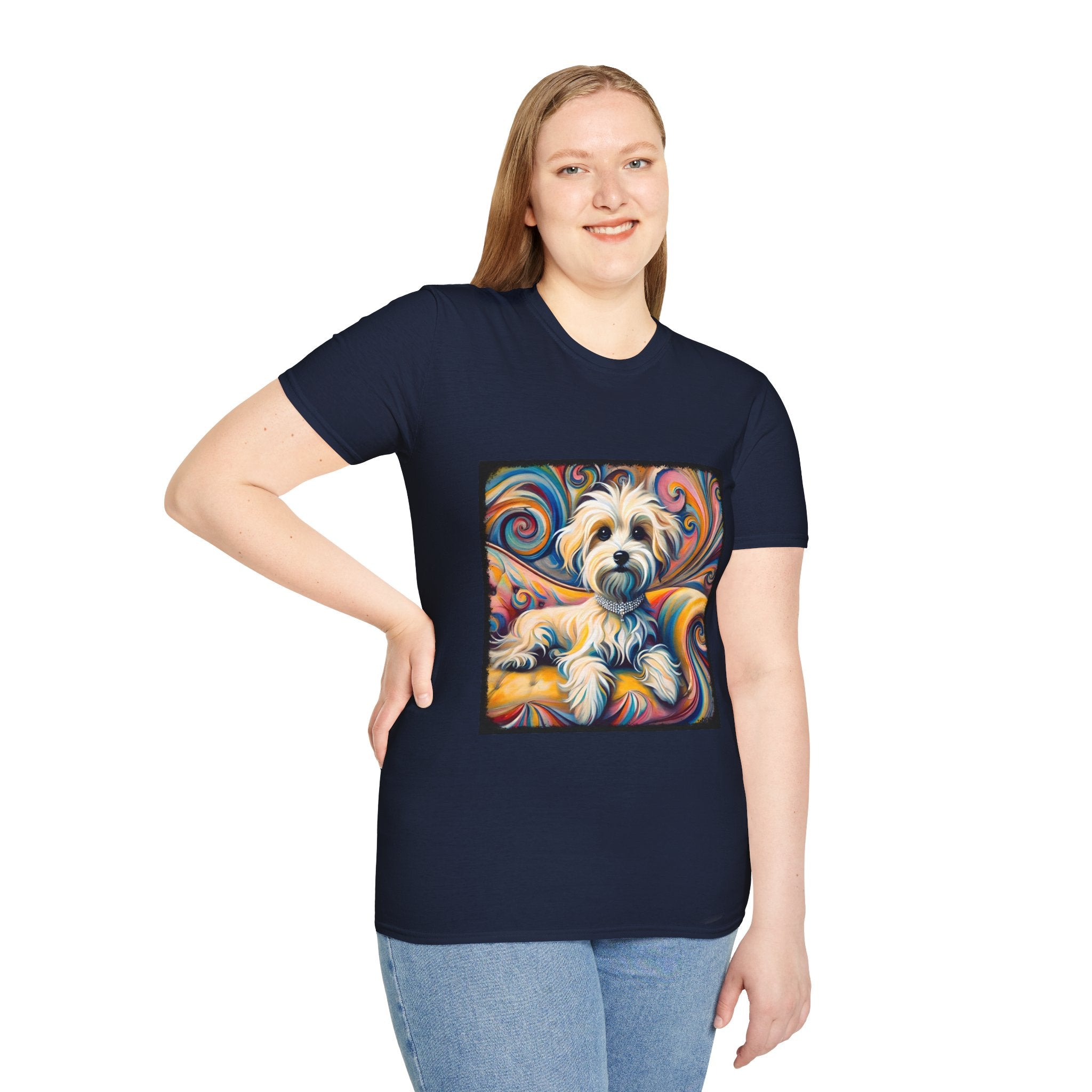 Havanese Whimsical Swirl |  Unisex Dog T-Shirt