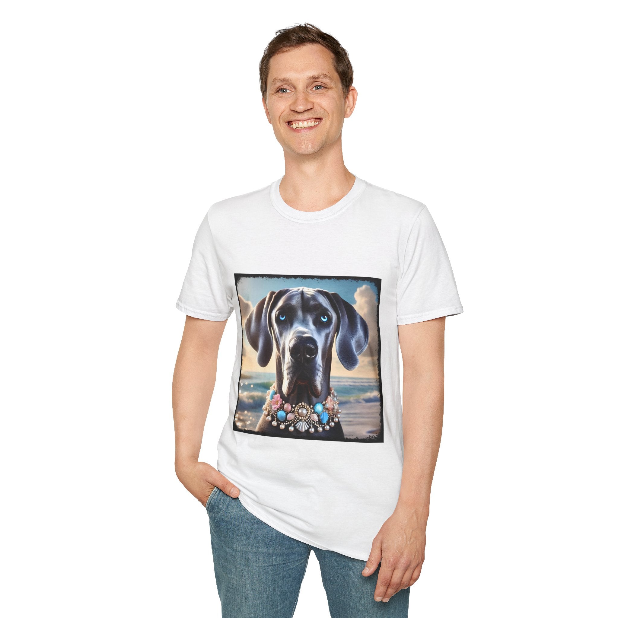Great Dane Beach Beauty | Unisex Dog T-Shirt