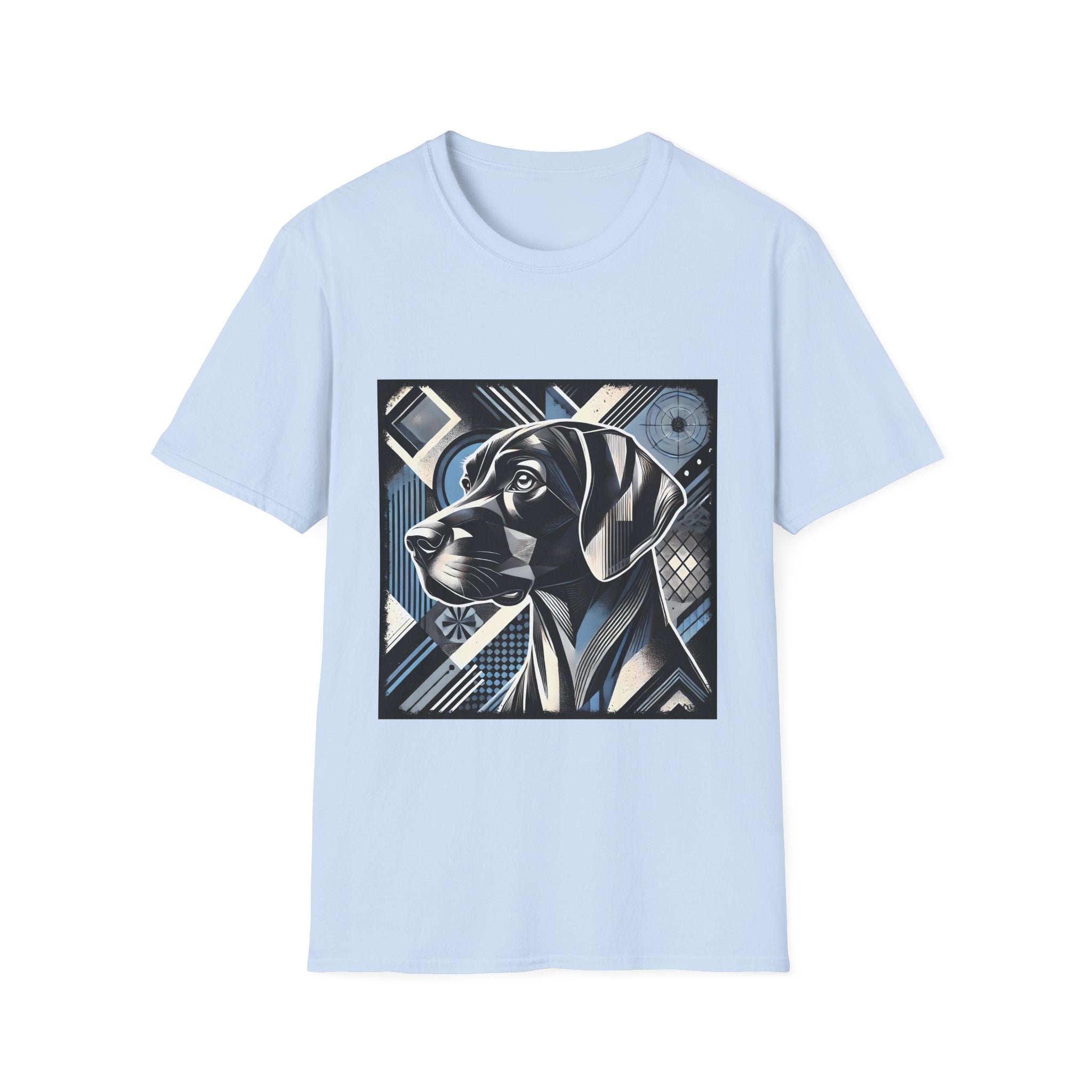 German Shorthaired Pointer Blue Geometric | Unisex Dog T-Shirt