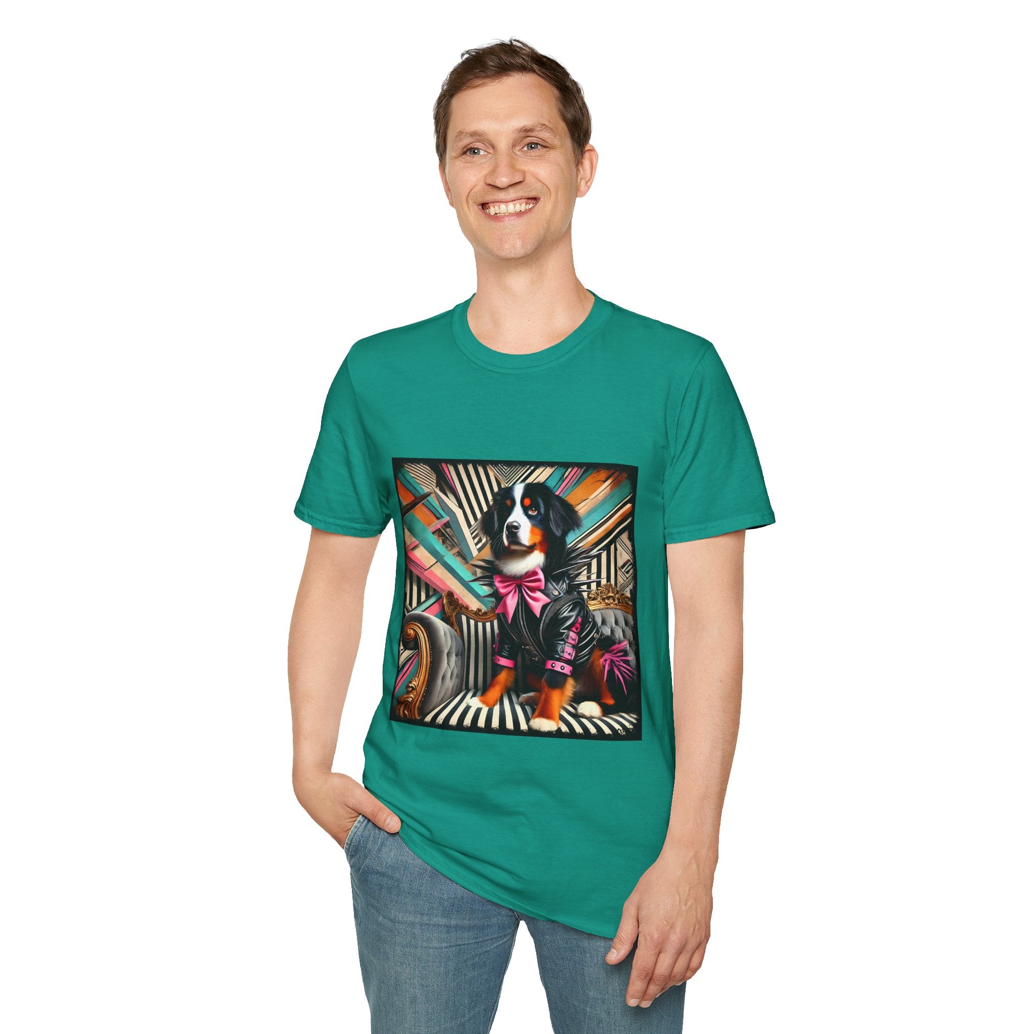 Bernese Mountain Dog Bold Rocker| Unisex Dog T-Shirt