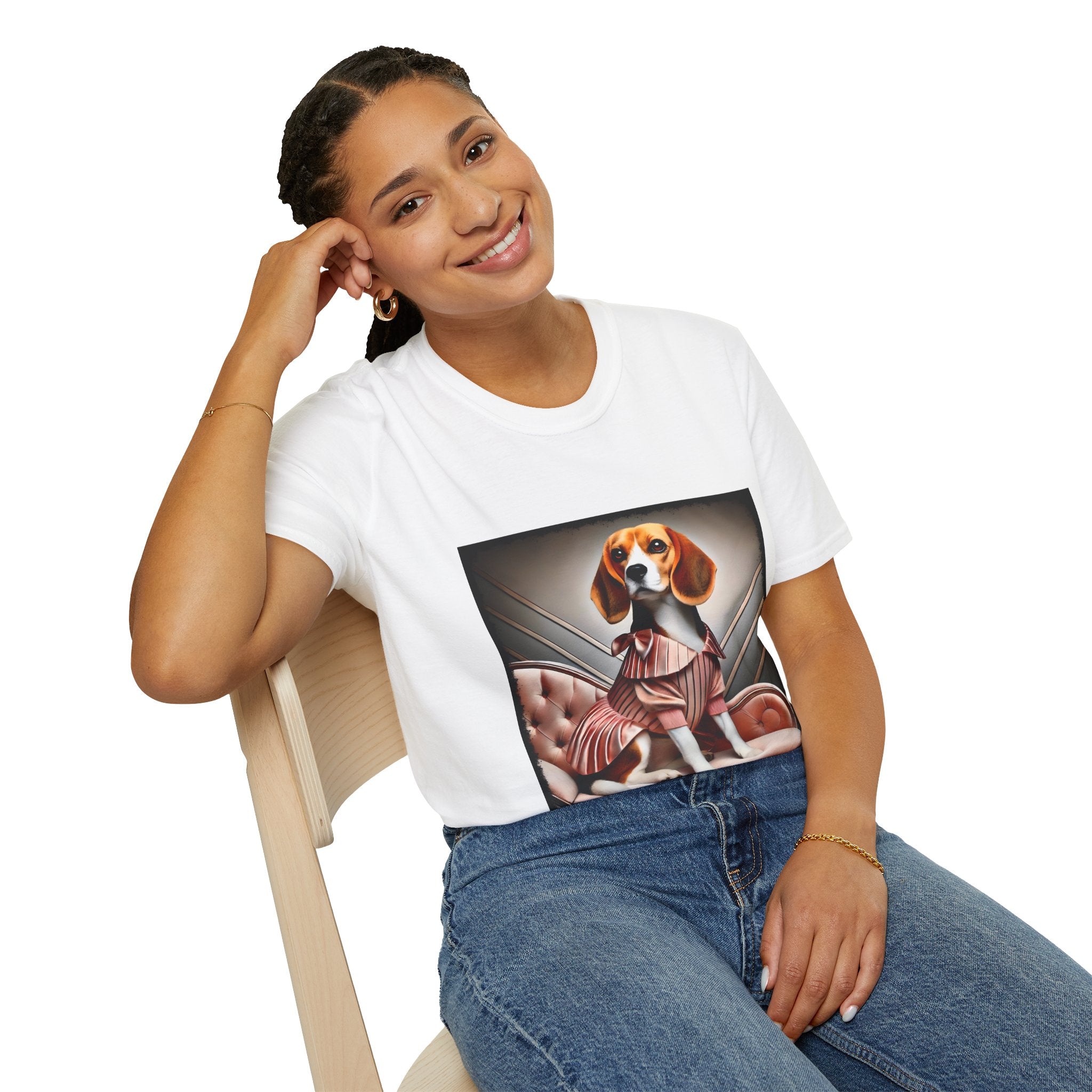 Beagle Peach Posh | Unisex Dog T-Shirt