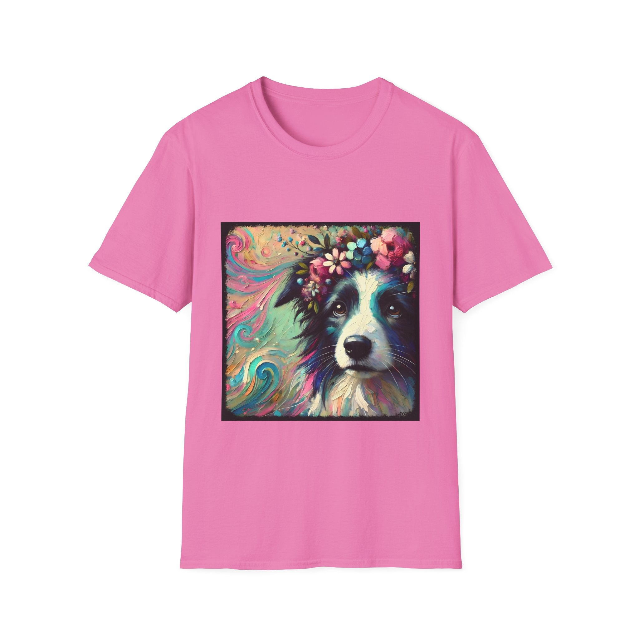 Border Collie Pastel Flower Classic | Unisex Dog T-Shirt
