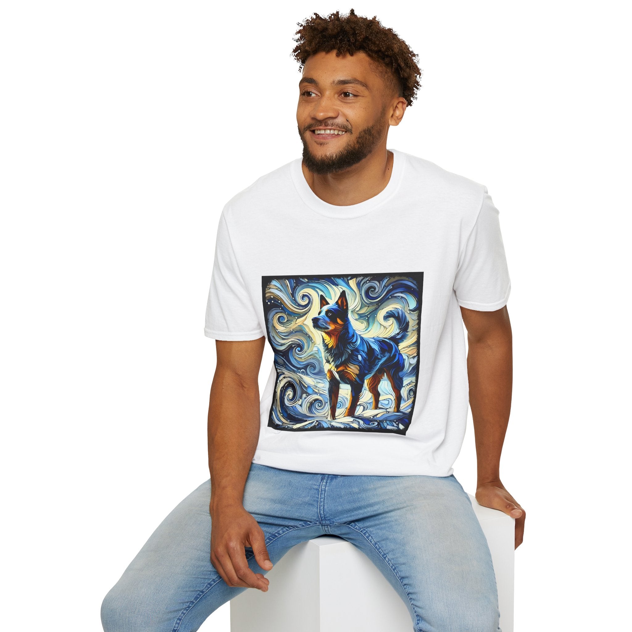 Australian Cattle Dog Blue Swirl | Unisex Dog T-Shirt