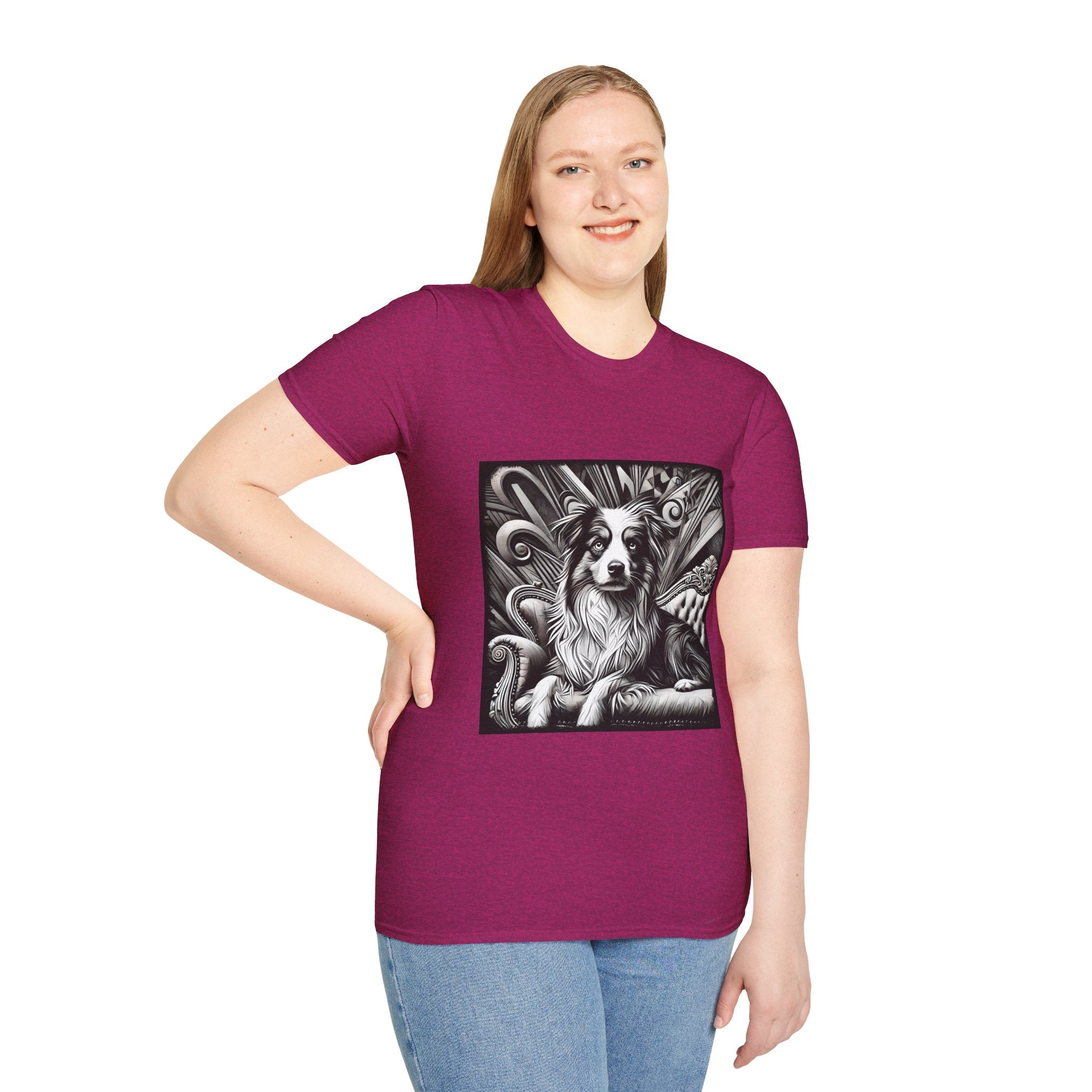Australian Shepherd B&W Bold | Unisex Dog T-Shirt