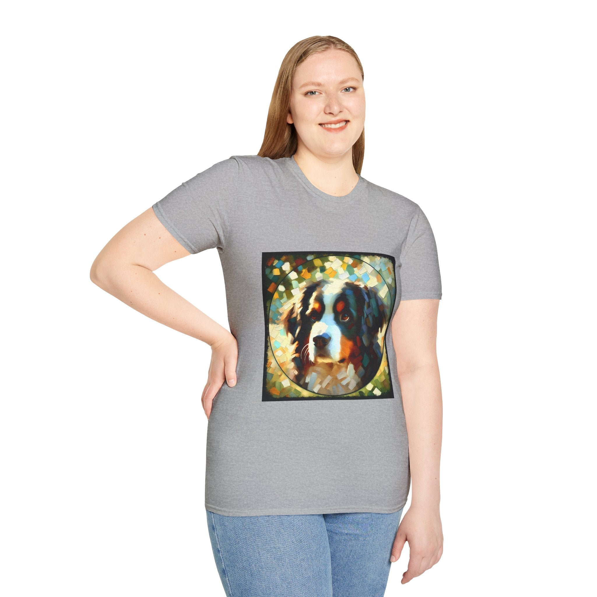 Bernese Mountain Dog Pixel Classic | Unisex Dog T-Shirt