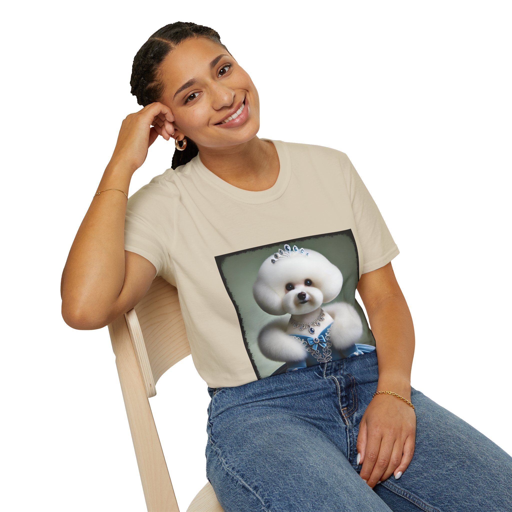 Bichon Frise Blue Belle | Unisex Dog T-Shirt