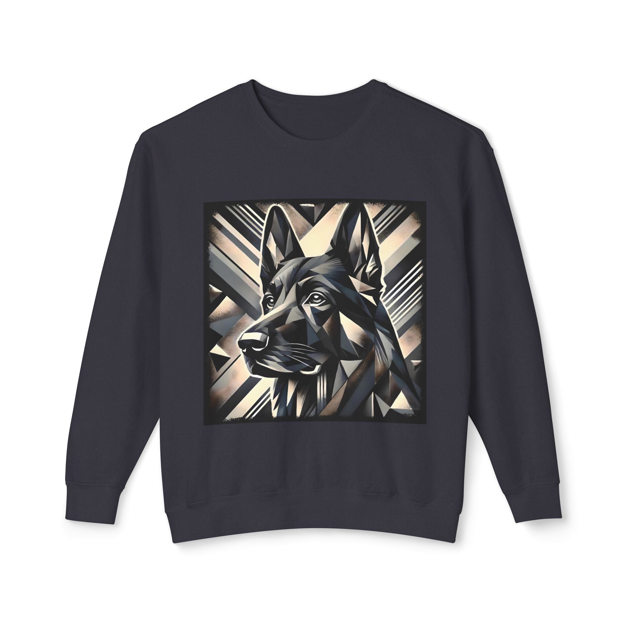 German Shepherd Geometric | Unisex Lightweight Dog Sweatshirt