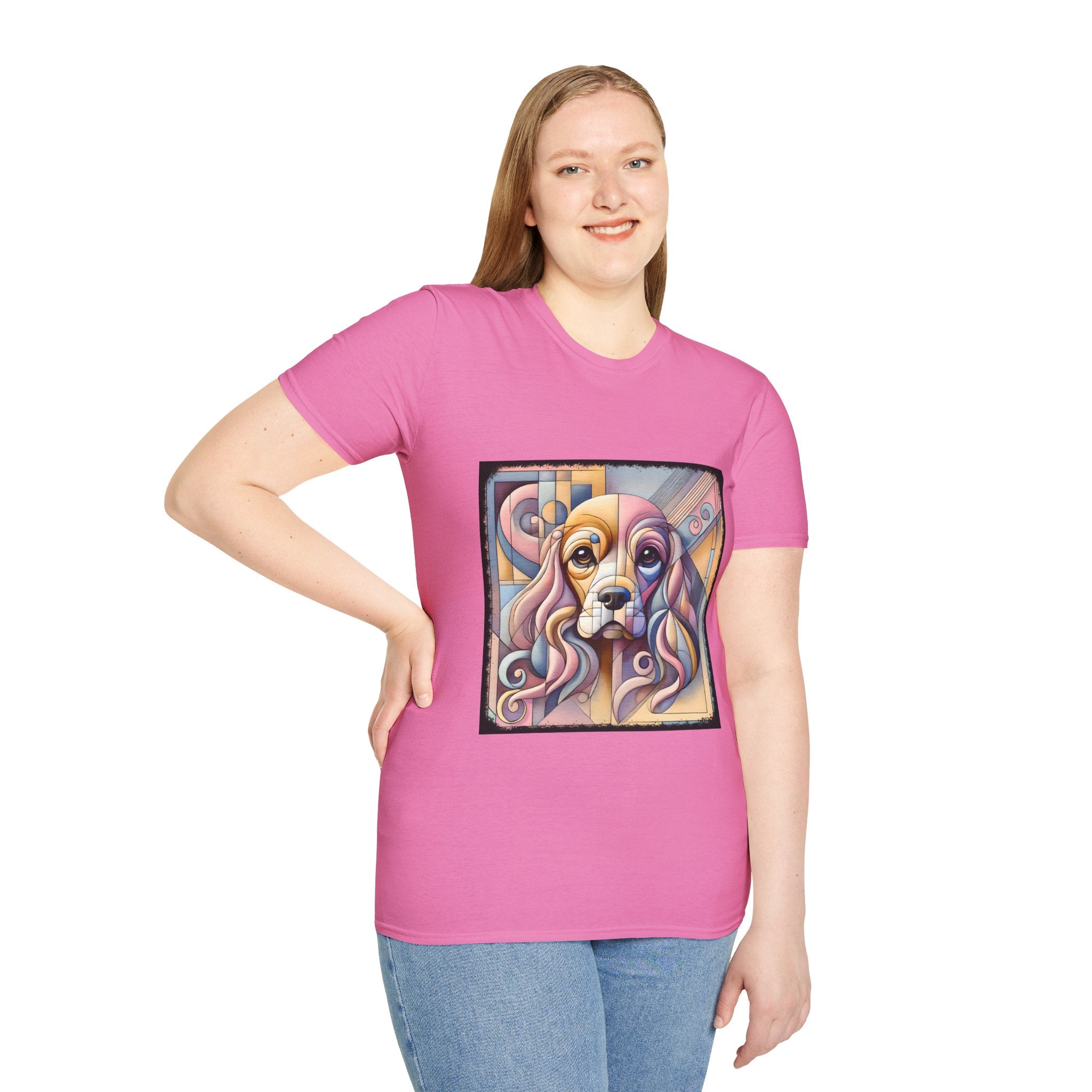 Cocker Spaniel Pastel Geometric | Unisex Dog T-Shirt