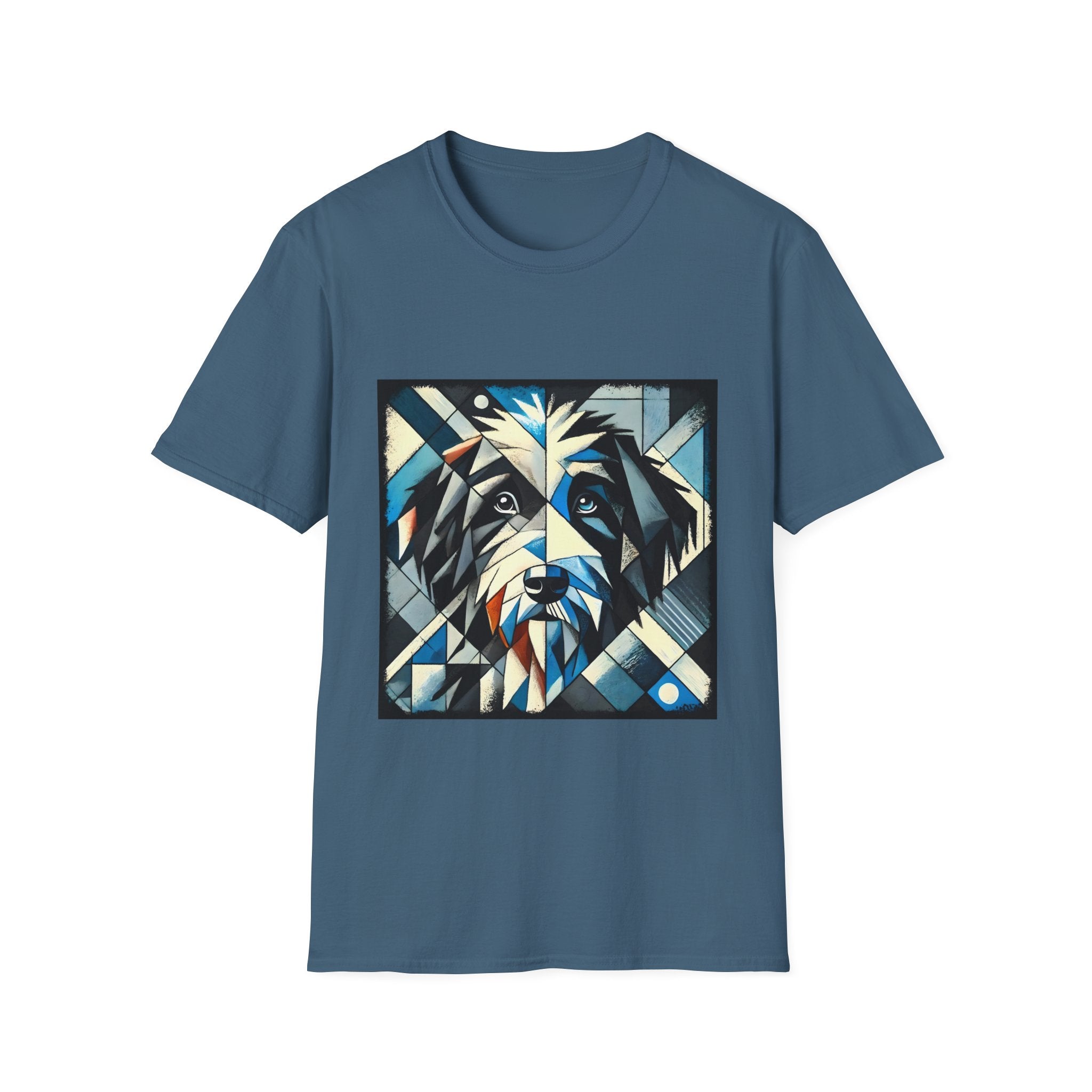 Bernedoodle Blue Geometric | Unisex Dog T-Shirt