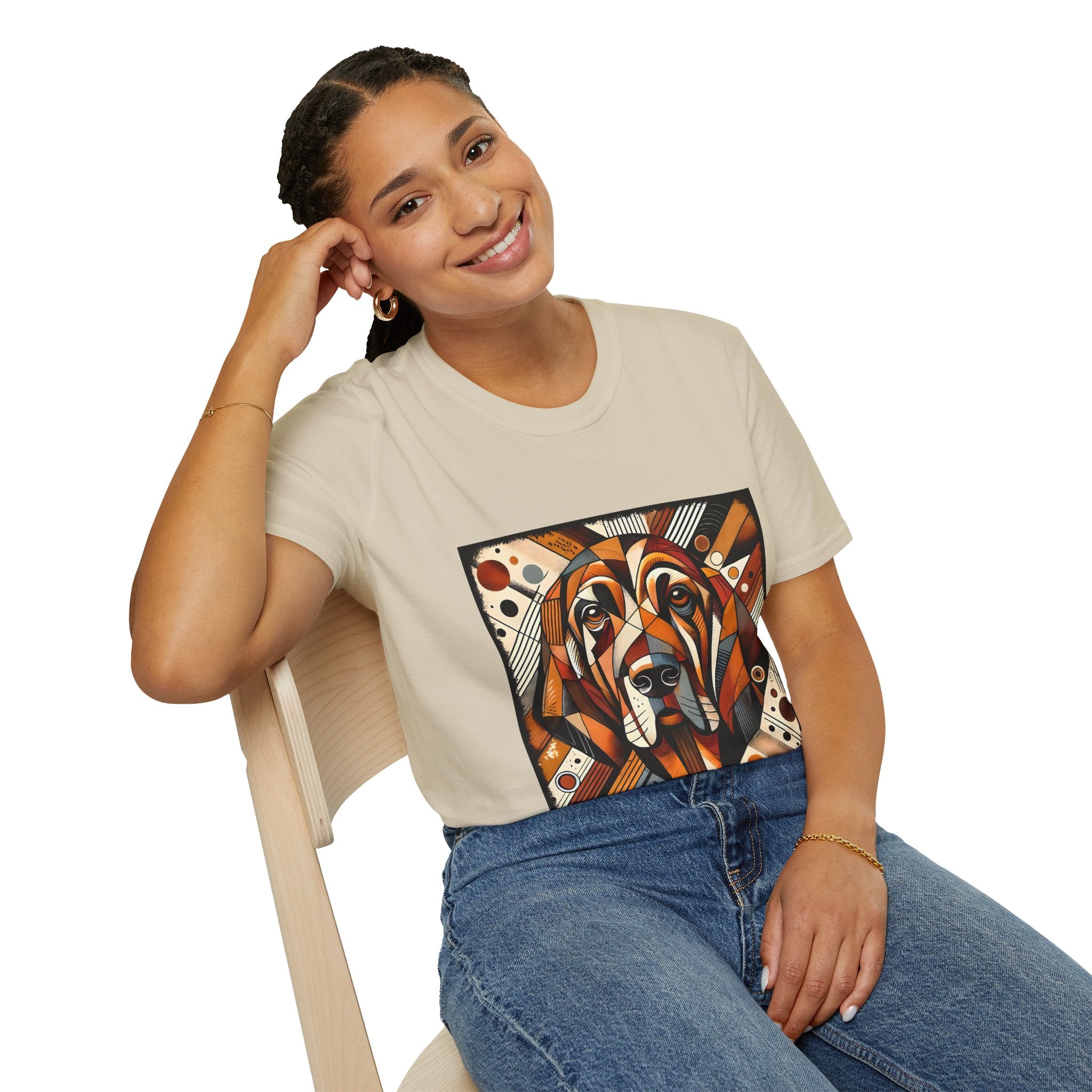 Bloodhound Bold Geometric | Unisex Dog T-Shirt