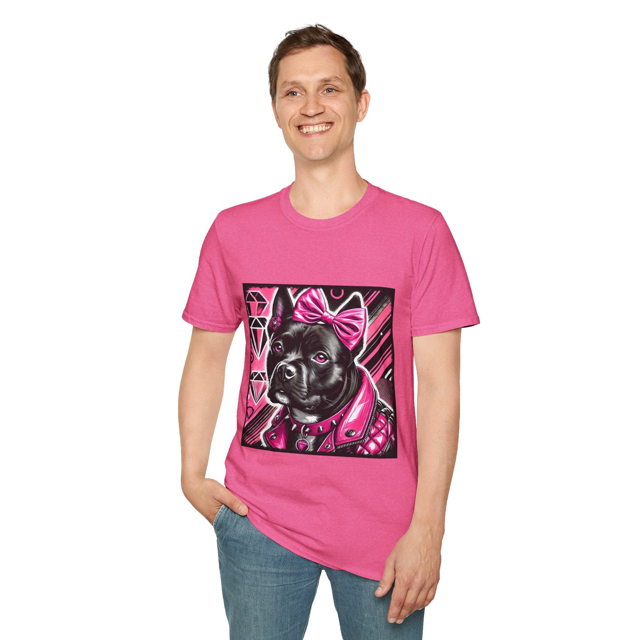 American Pit Bull Terrier Pink Princess Bold  | Unisex Dog T-Shirt