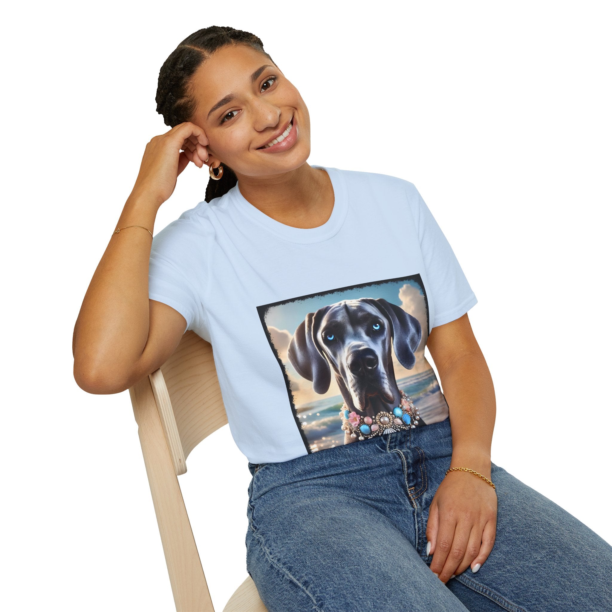 Great Dane Beach Beauty | Unisex Dog T-Shirt