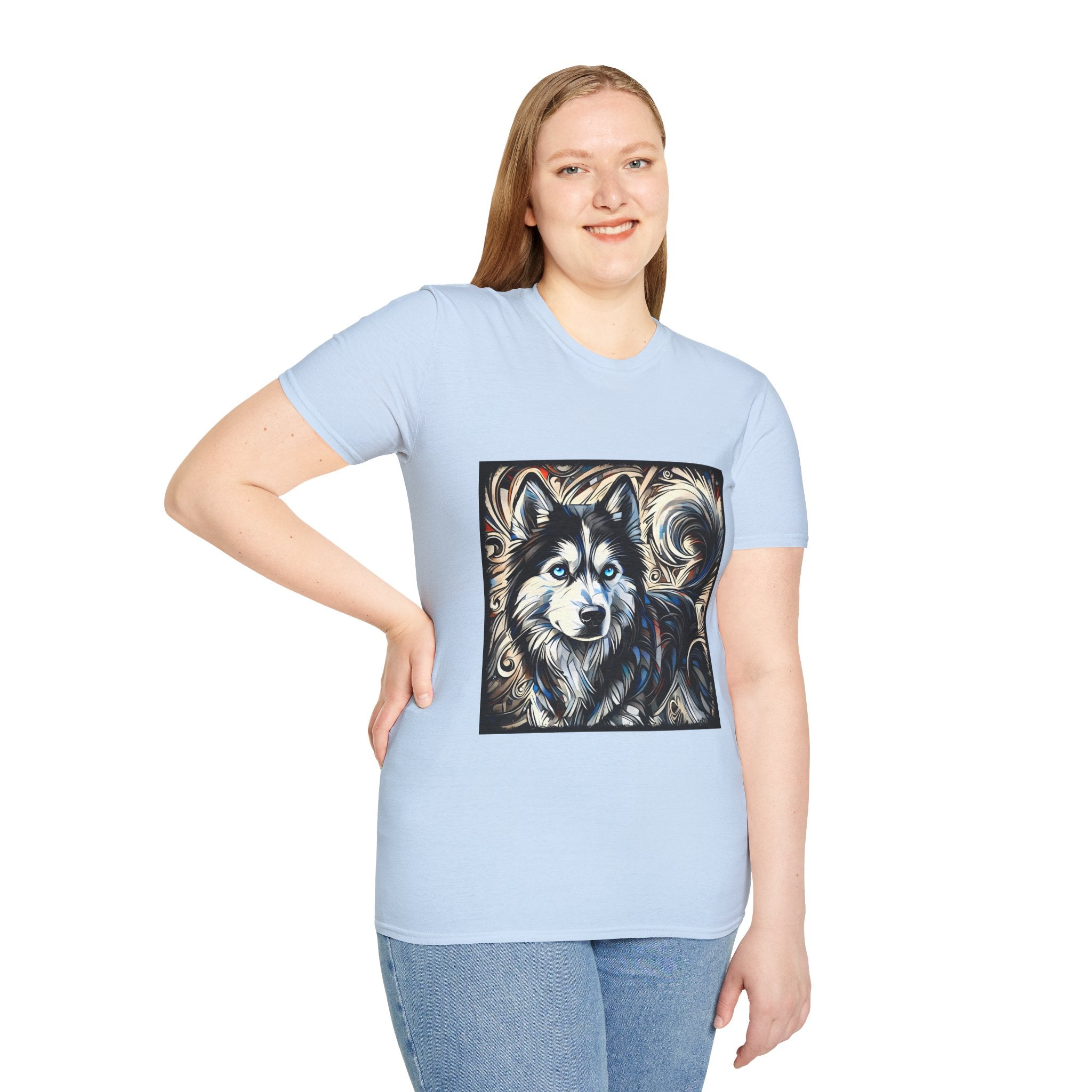 Siberian Husky Ice Swirl | Unisex Dog T-Shirt