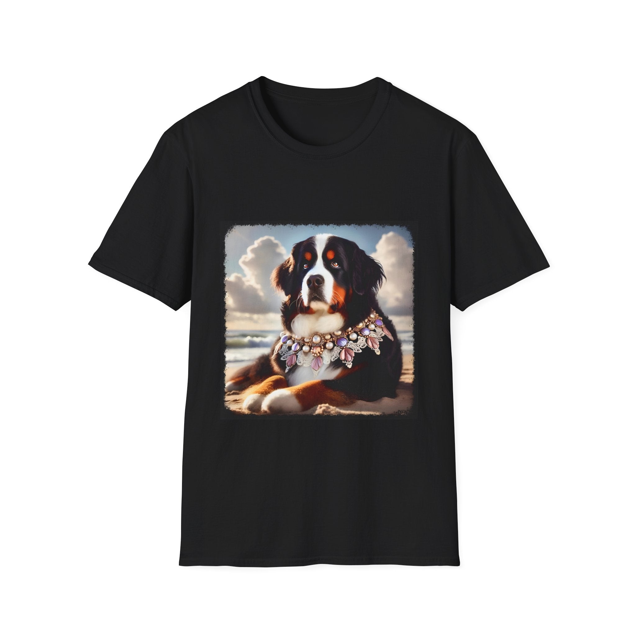 Bernese Mountain Dog Beach Belle | Unisex Dog T-Shirt