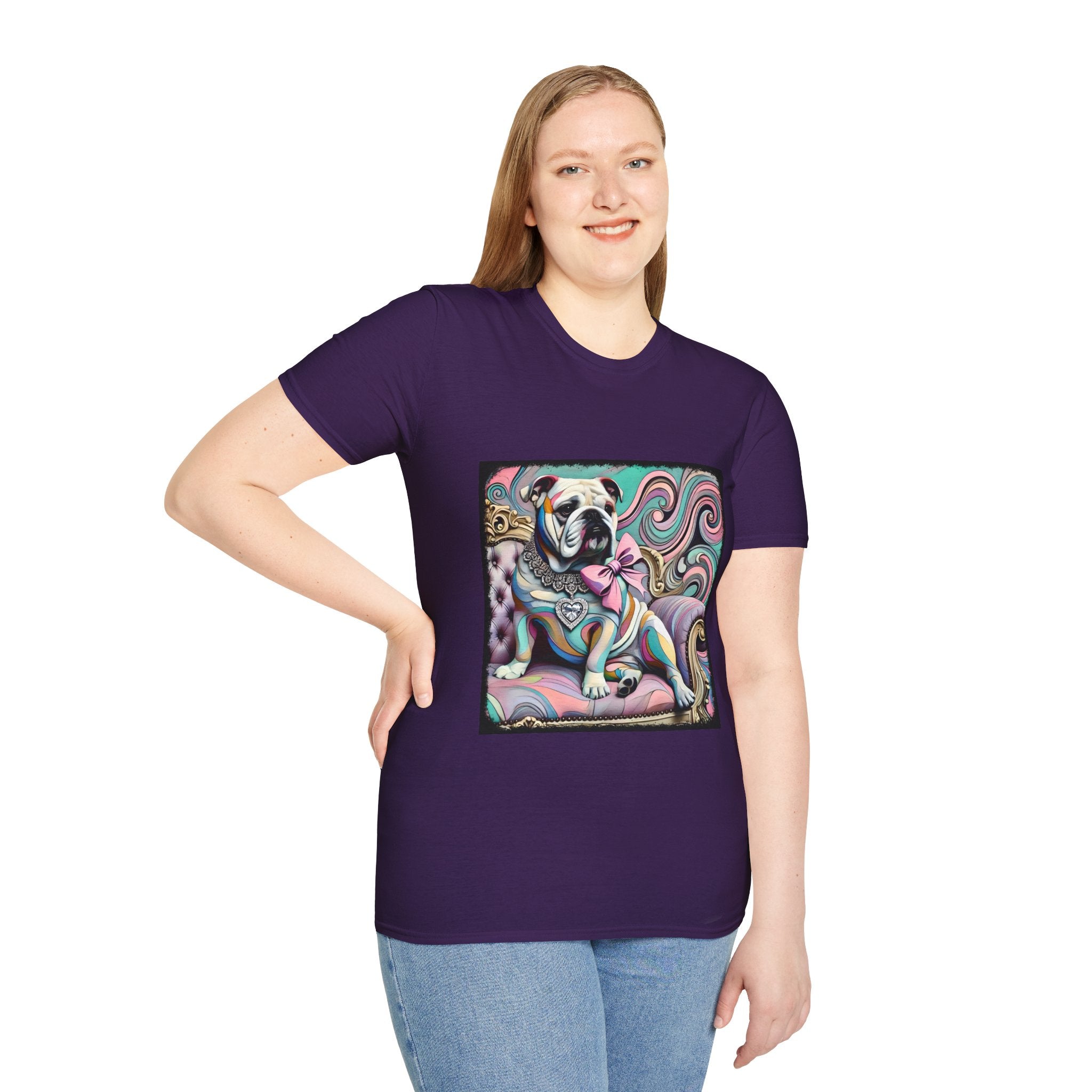 Bulldog Pastel Swirl | Unisex Dog T-Shirt