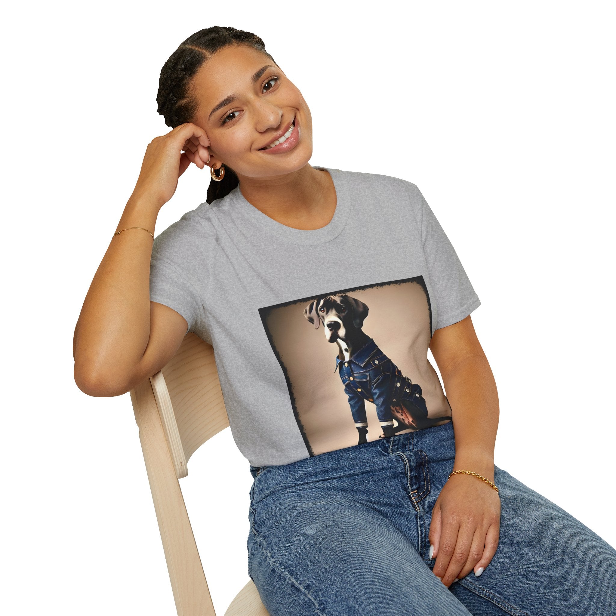 Great Dane Denim Mood | Unisex Dog T-Shirt