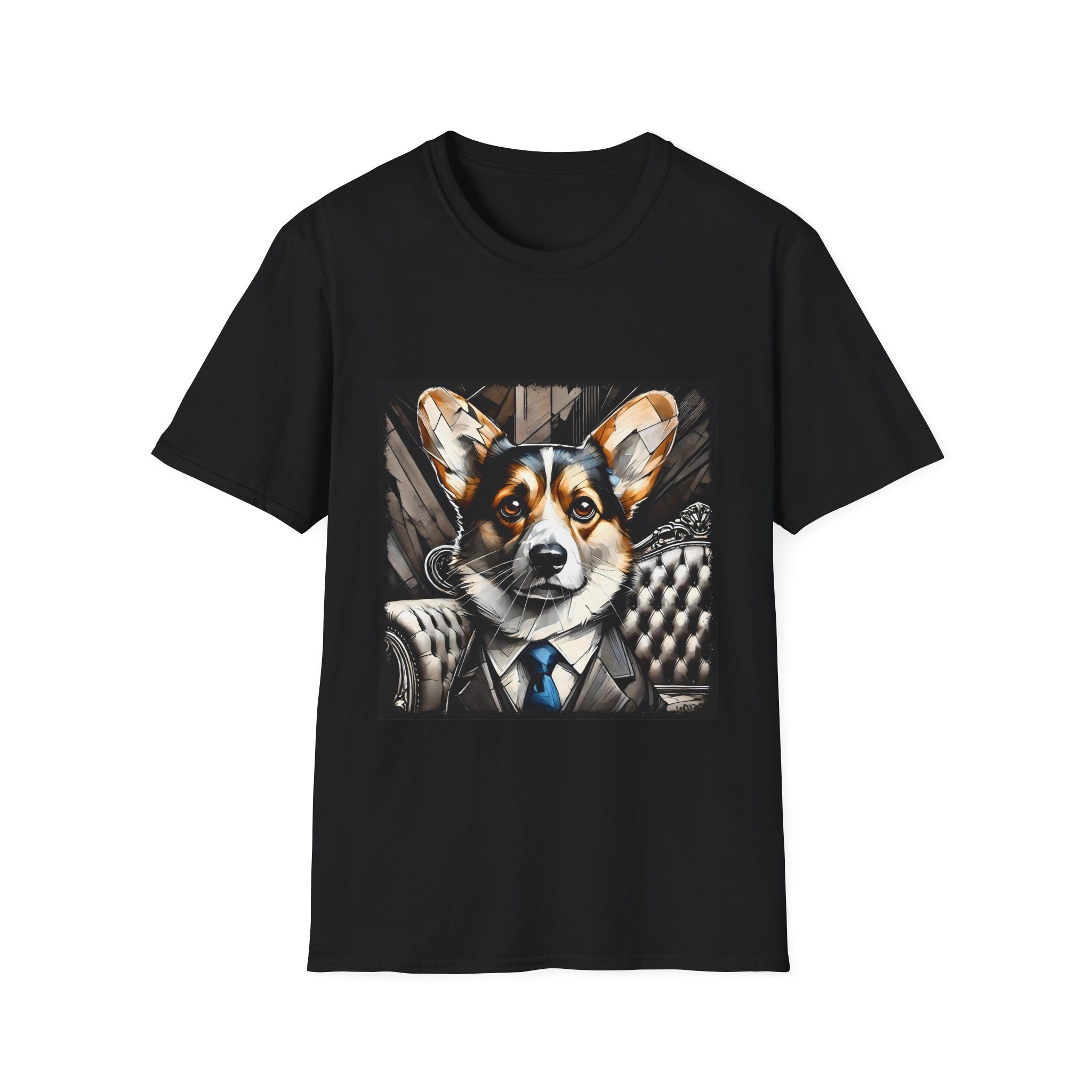 Pembroke Welsh Corgi B&W Bold Eyes | Unisex Dog T-Shirt