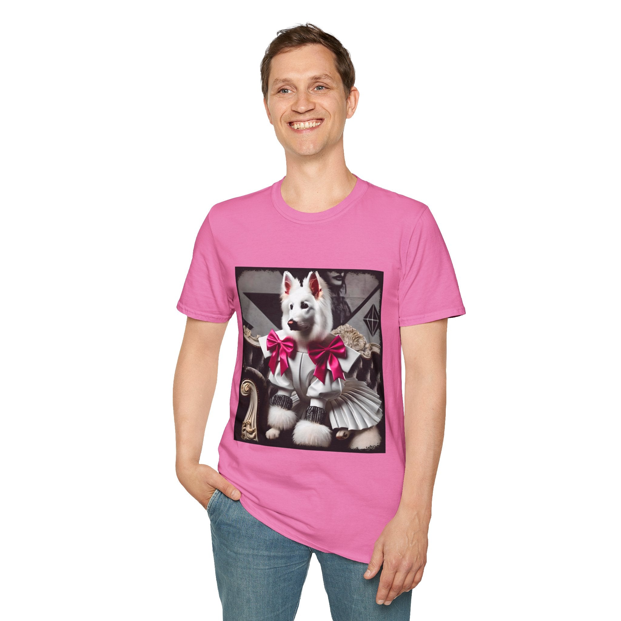 German Shepherd Pink Bow Rocker | Unisex Dog T-Shirt