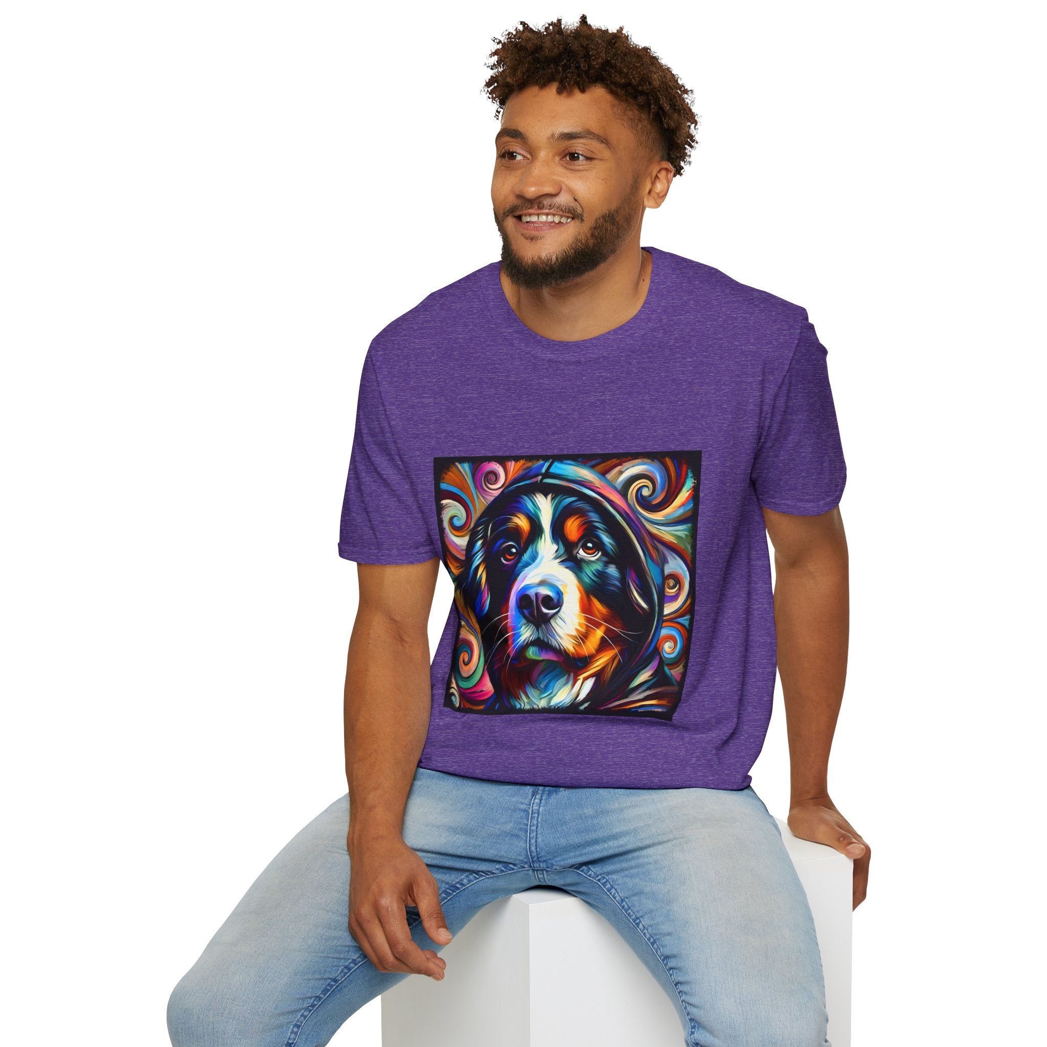 Bernese Mountain Dog Relaxed Swirl | Unisex Dog T-Shirt