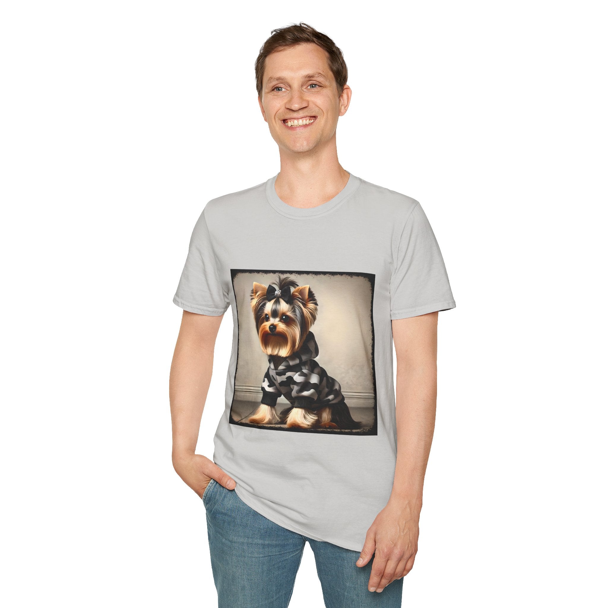 Yorkshire Terrier Black Camo Bombshell | Unisex Dog T-Shirt