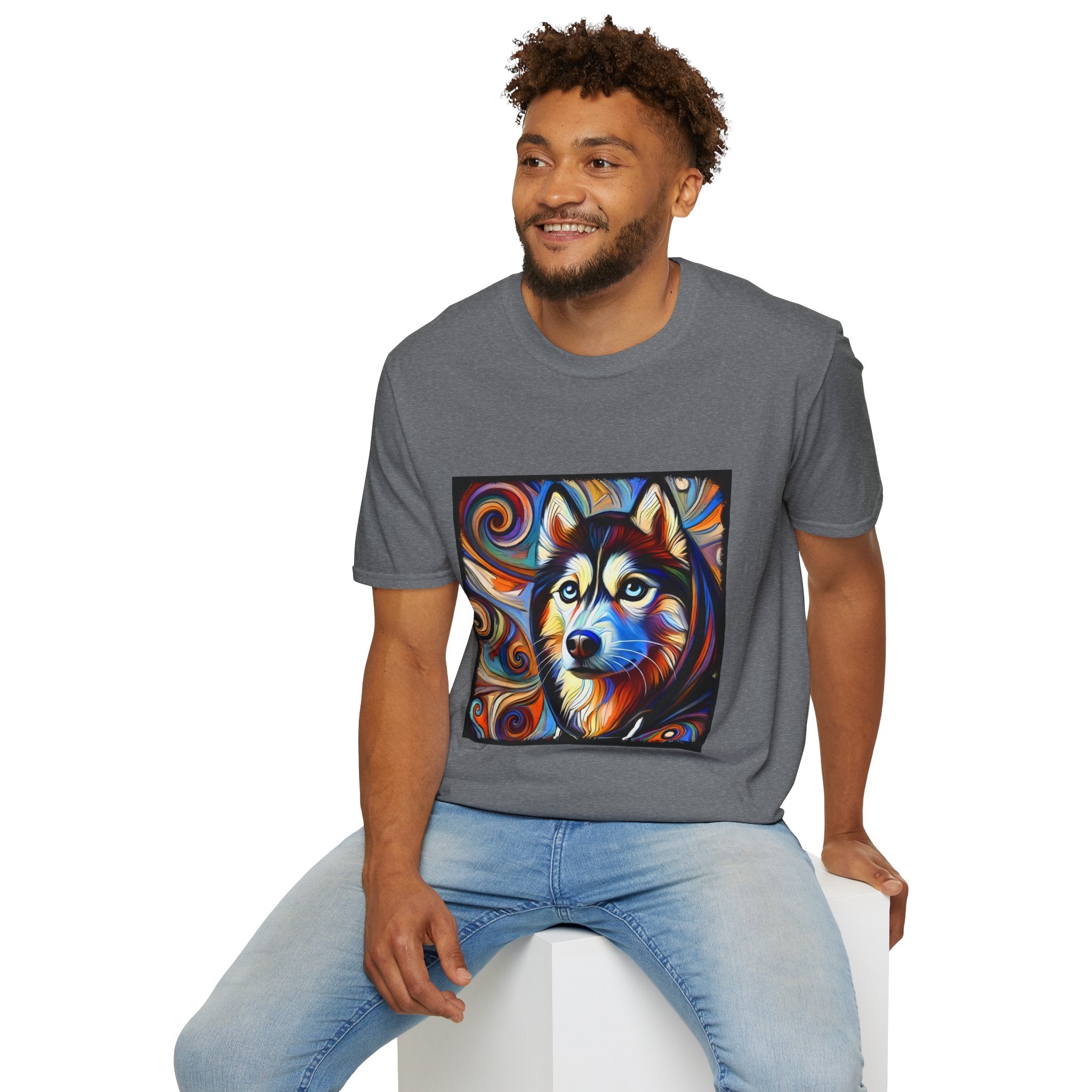 Siberian Husky Relaxed Swirl | Unisex Dog T-Shirt