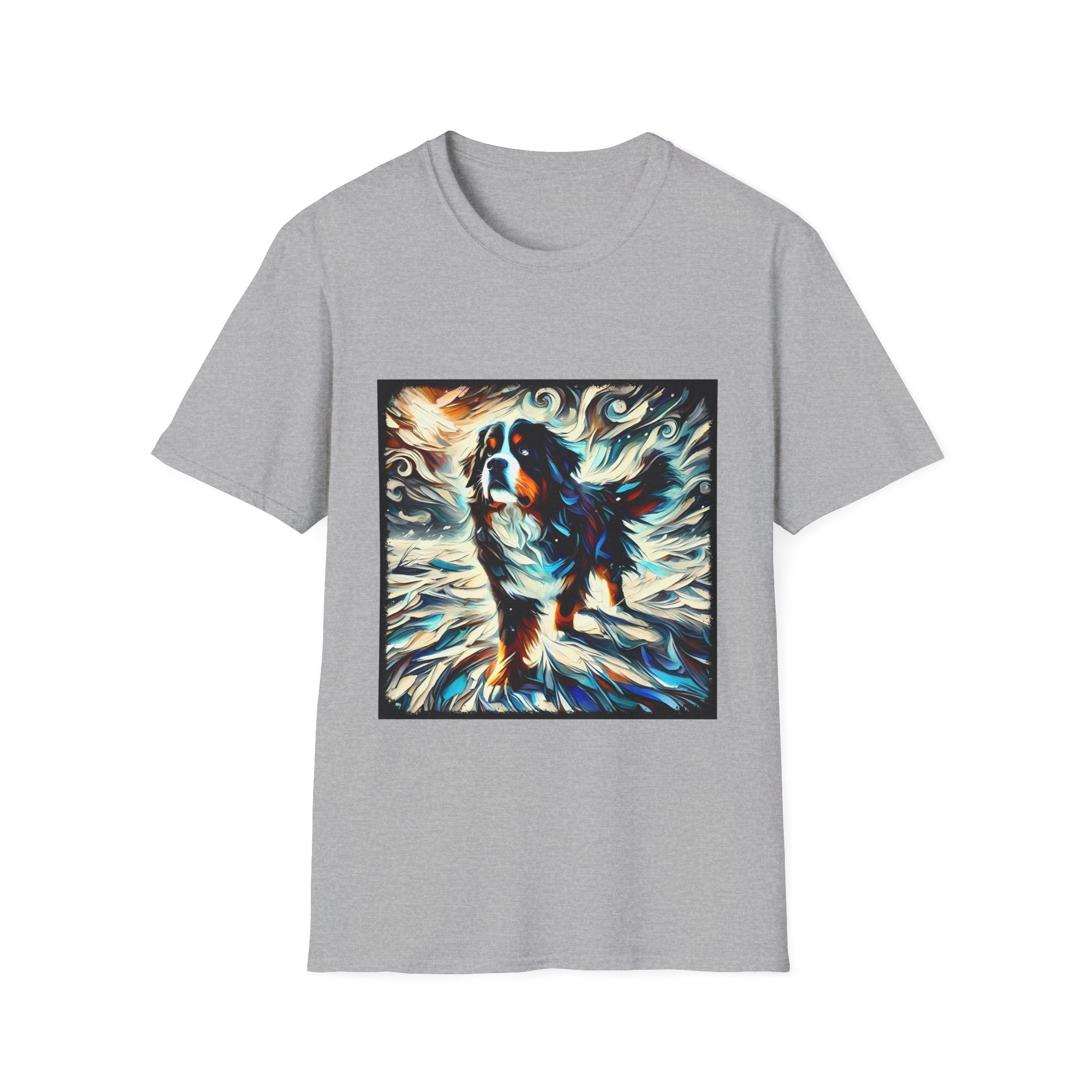 Bernese Mountain Dog Snow Swirl | Unisex Dog T-Shirt