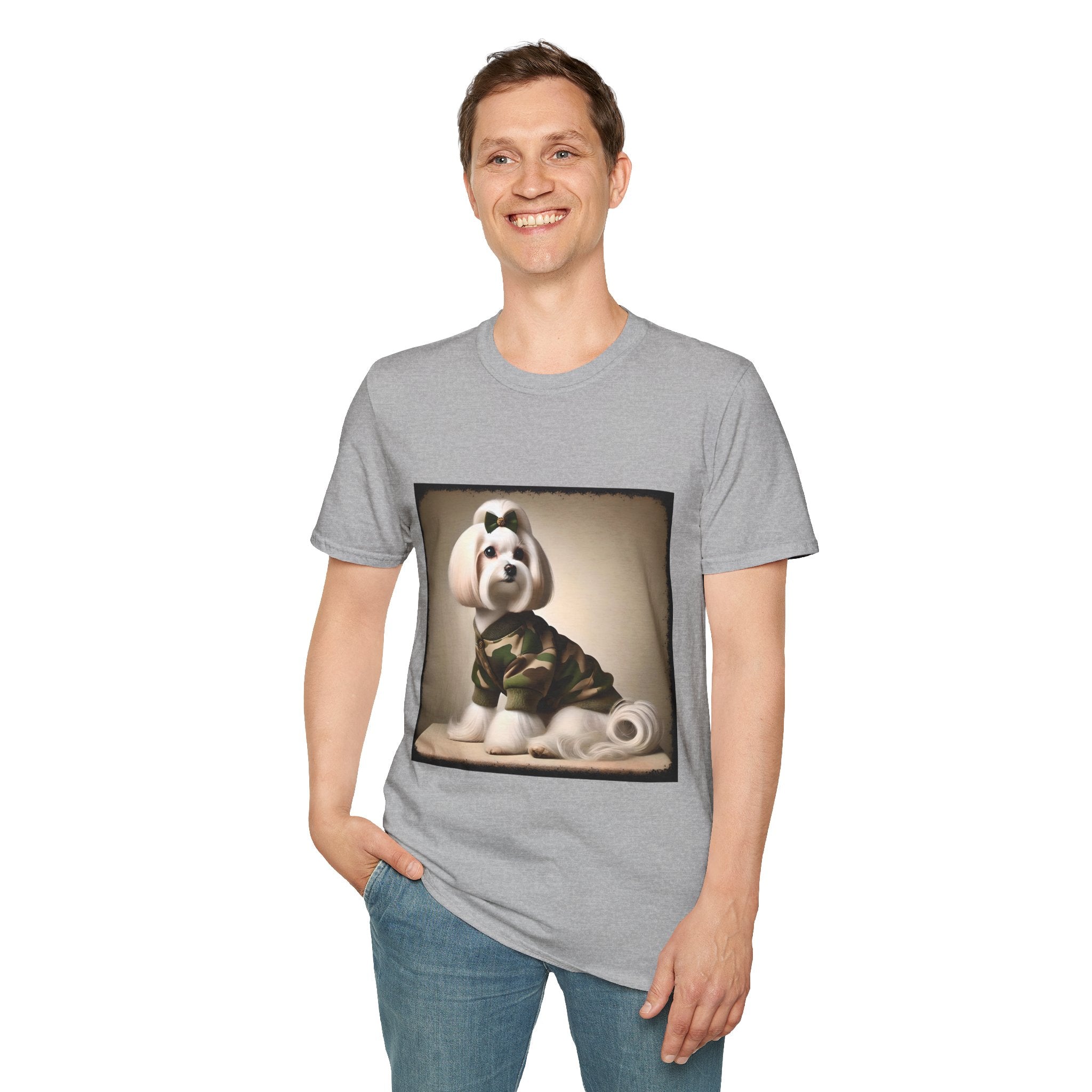 Maltese Camo Cutie | Unisex Dog T-Shirt