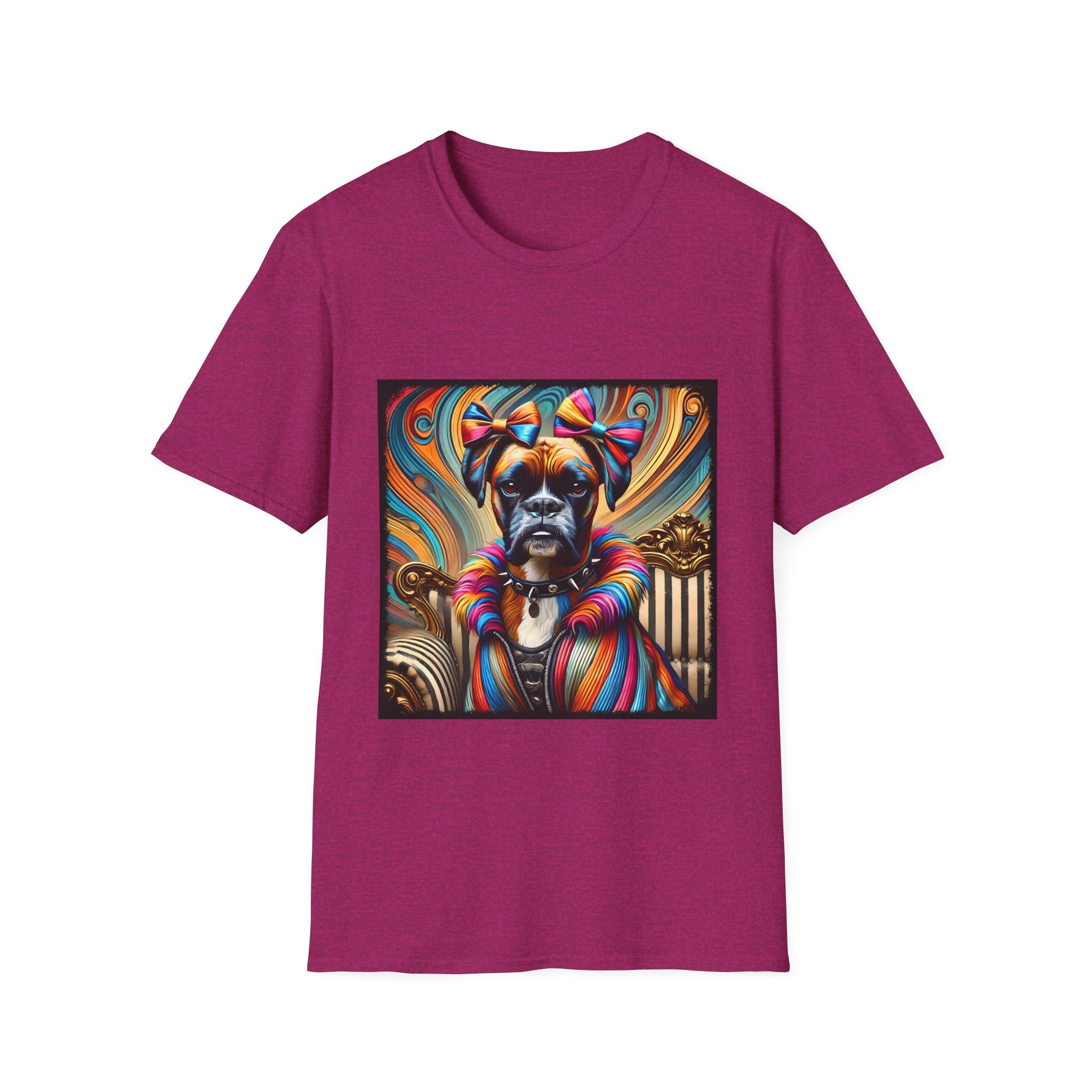 Boxer Rainbow Rocker | Unisex Dog T-Shirt