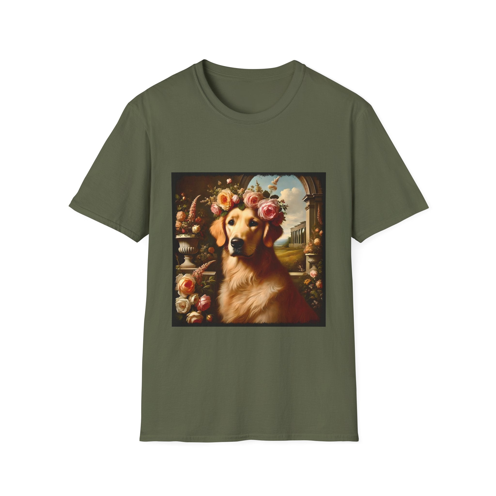 Golden Retriever Garden Bliss | Unisex Dog T-Shirt