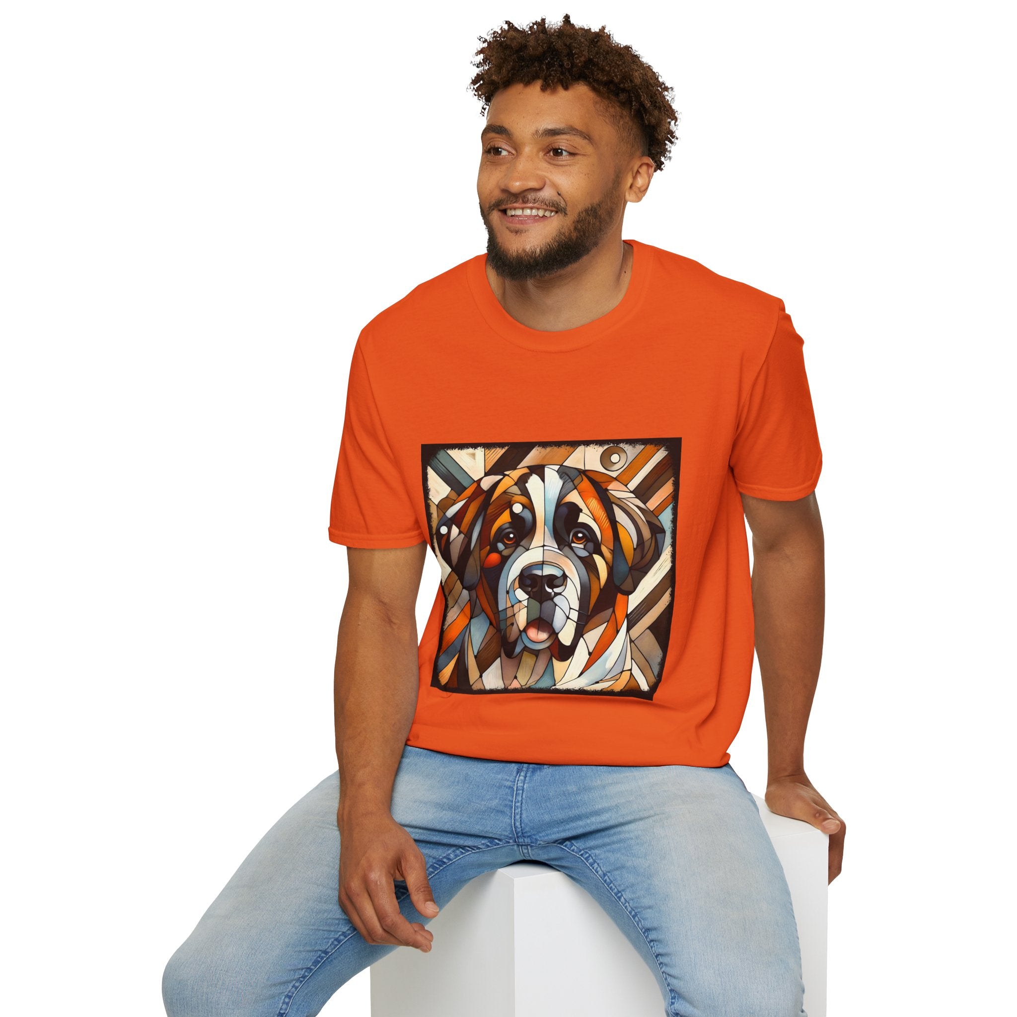 Saint Bernard Bold Geometric | Unisex Dog T-Shirt