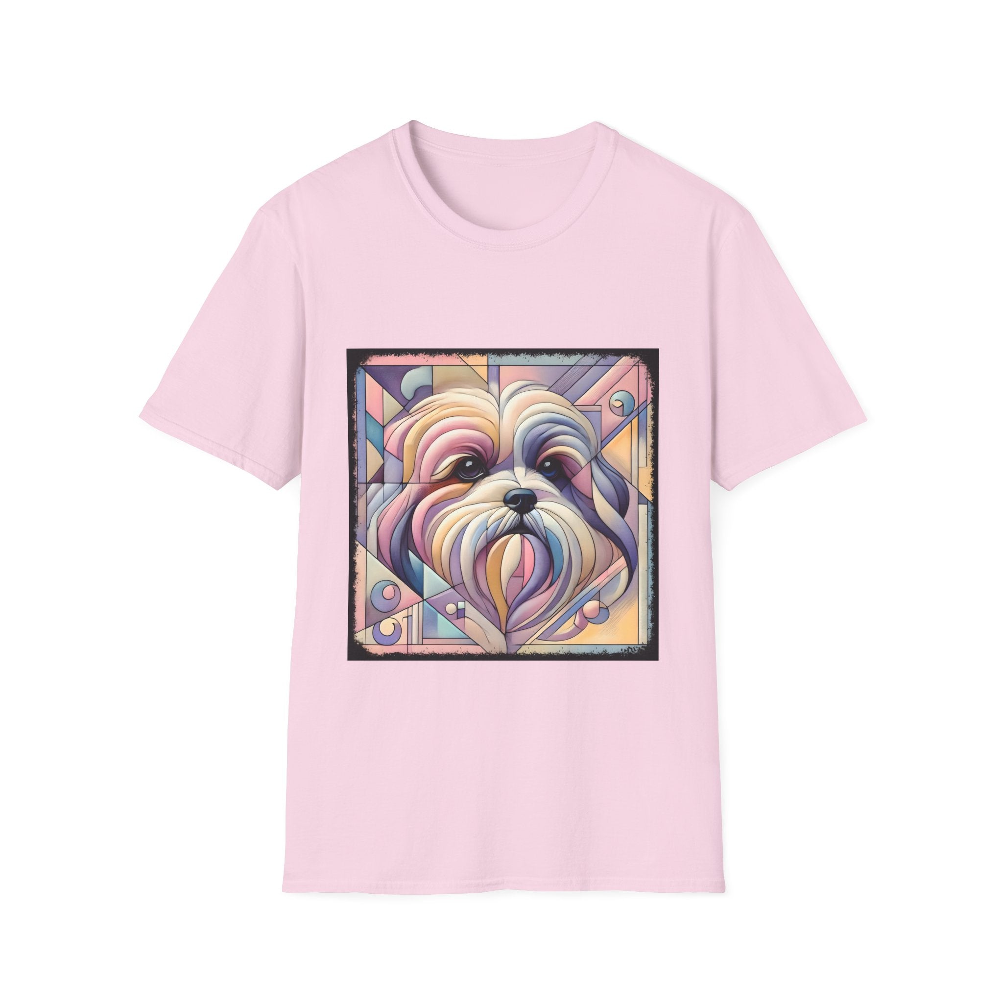 Lhasa Apso Pastel Geometric | Unisex Dog T-Shirt