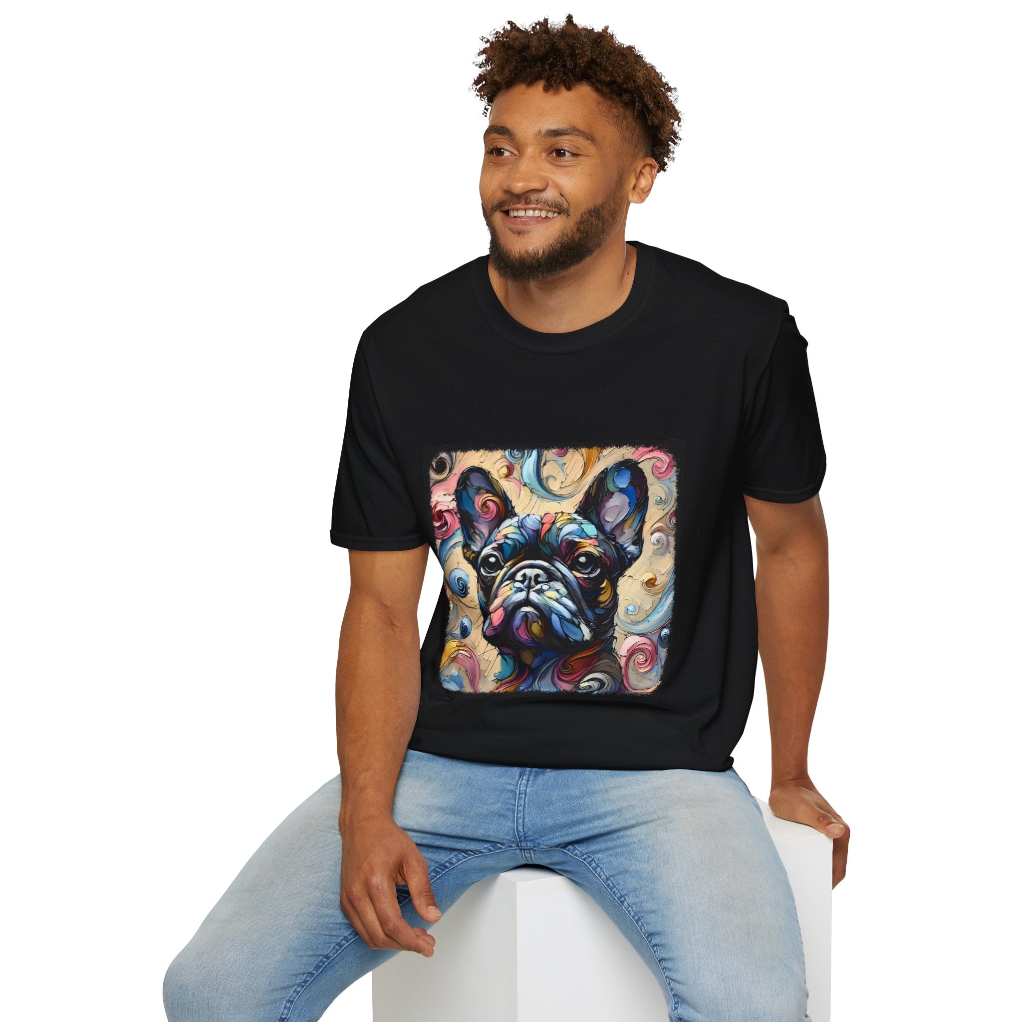French Bulldog Pastel Swirl | Unisex Dog T-Shirt