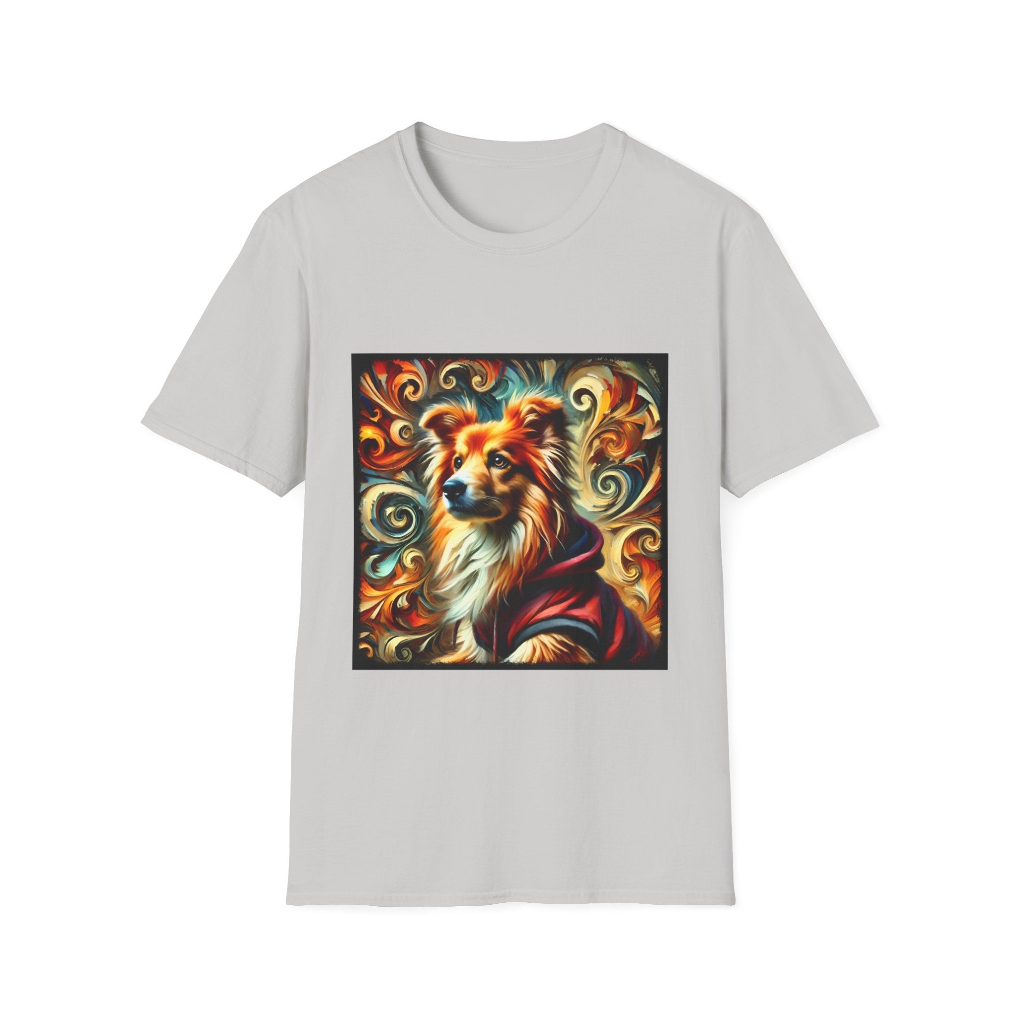 Bold swirl design Mini American Shepherd tee