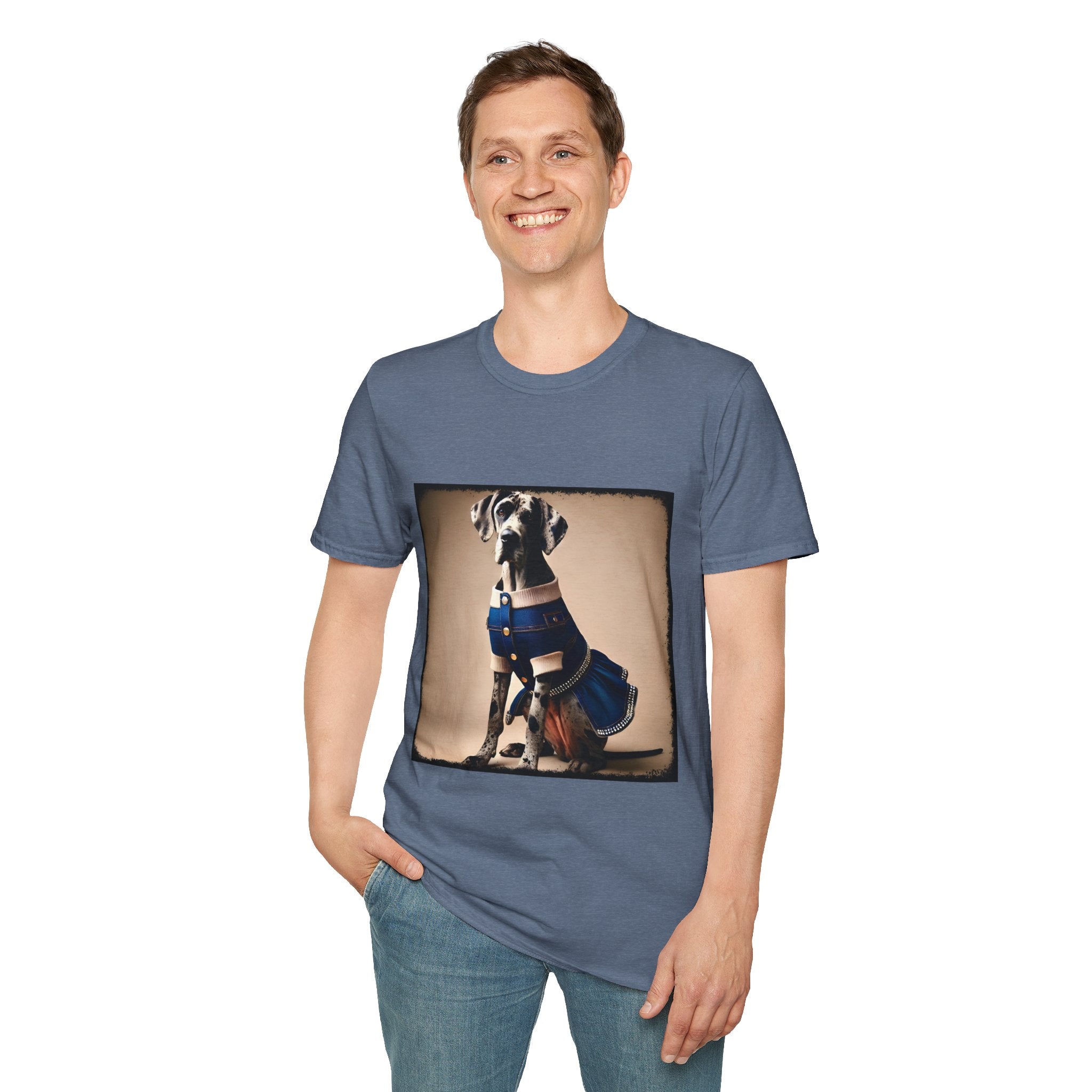 Great Dane Denim Darling | Unisex Dog T-Shirt