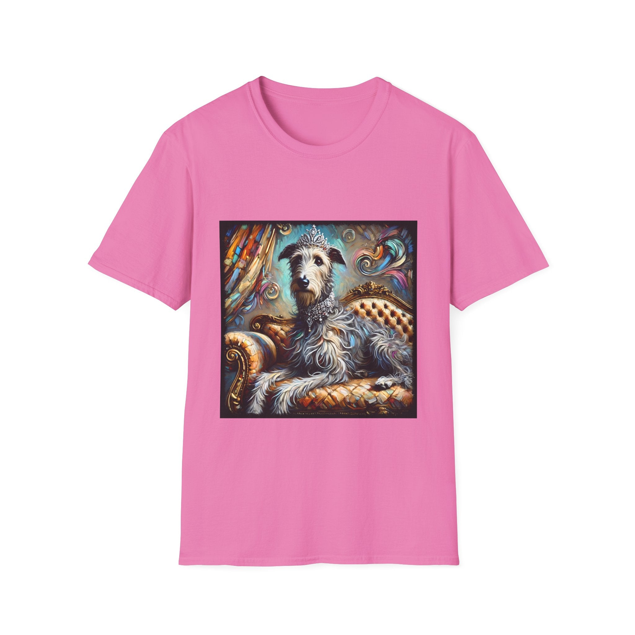 Irish Wolfhound Diamond Diva Swirl | Unisex Softstyle T-Shirt