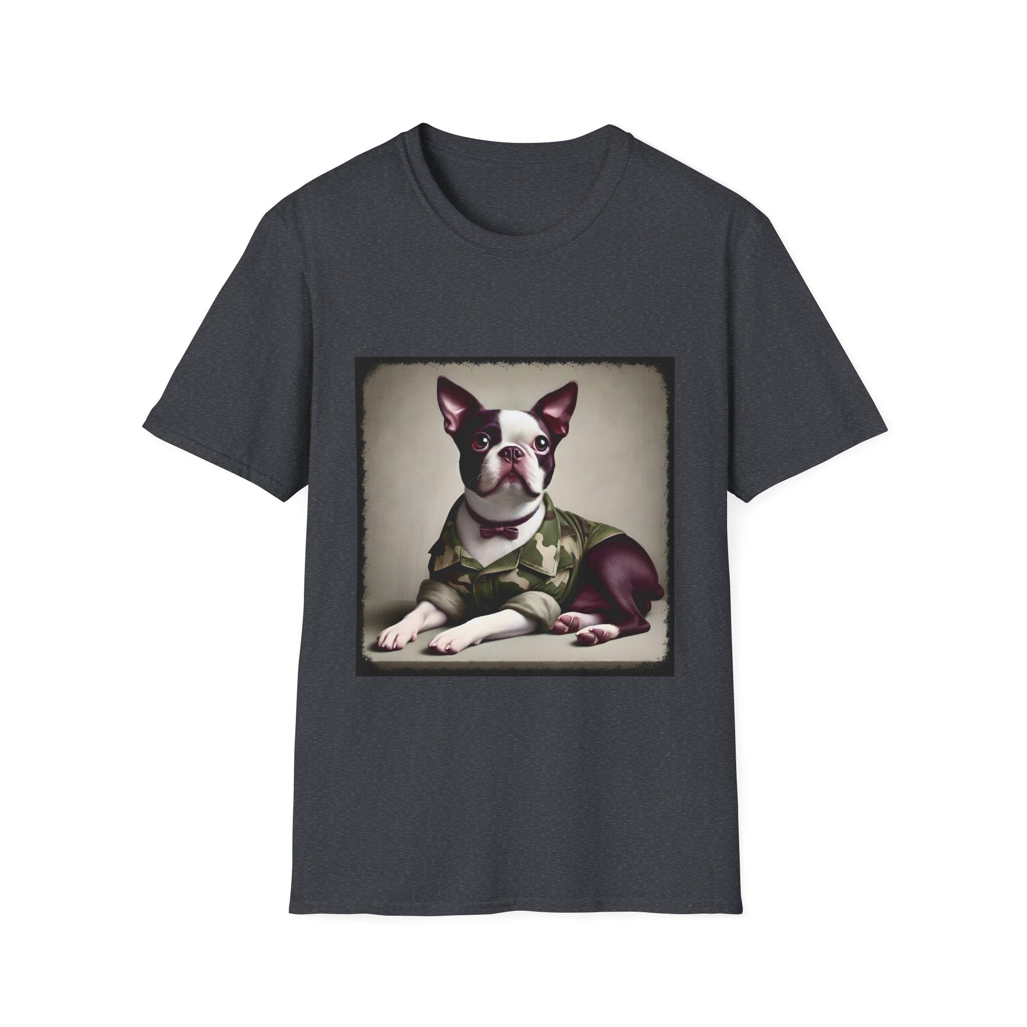 Boston Terrier Camo Cutie | Unisex Dog T-Shirt