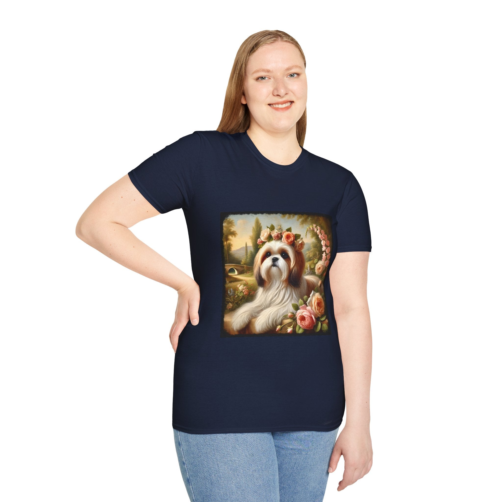 Shih Tzu Botanical Beauty | Unisex Dog T-Shirt
