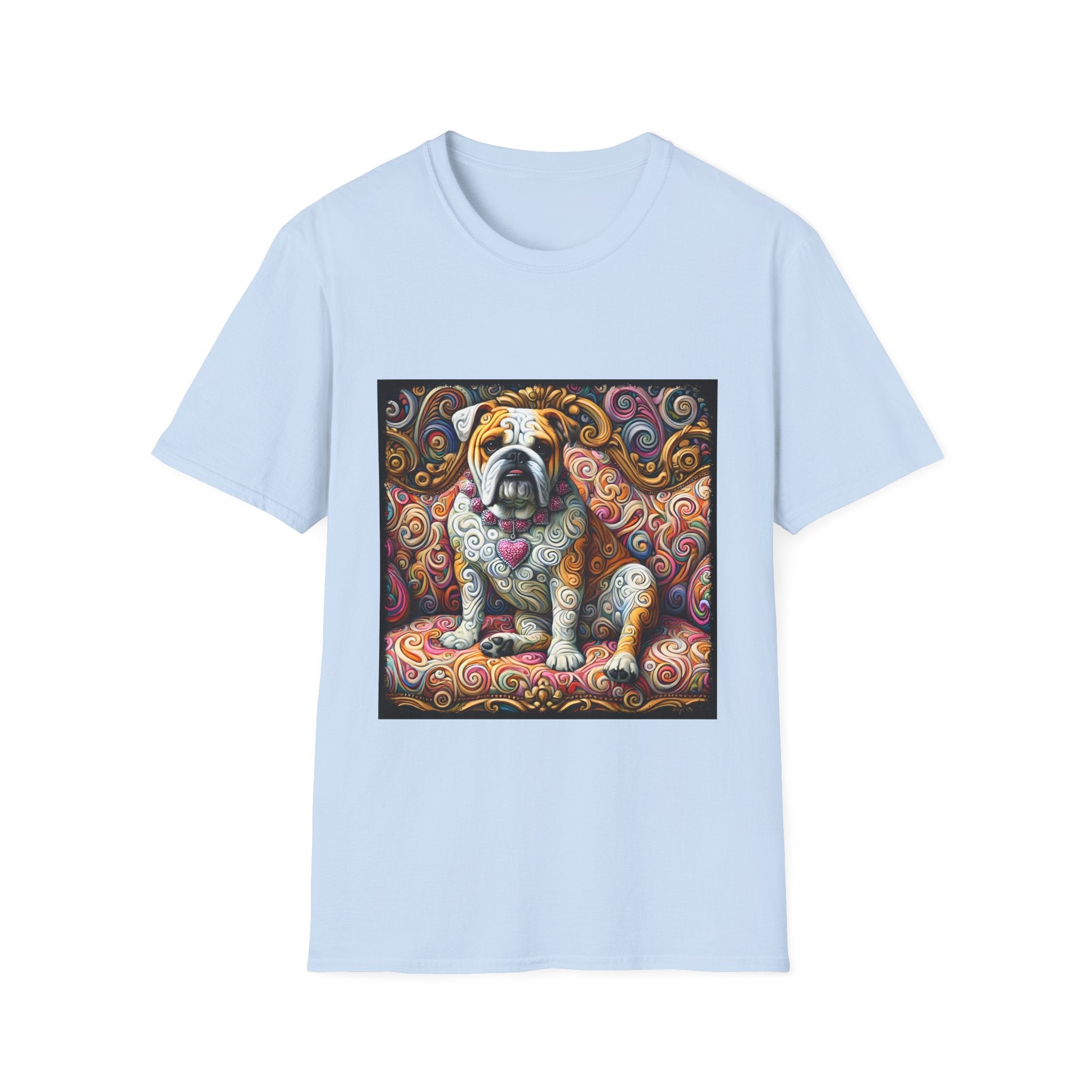 Bulldog Pink Diamond Swirl | Unisex Dog T-Shirt