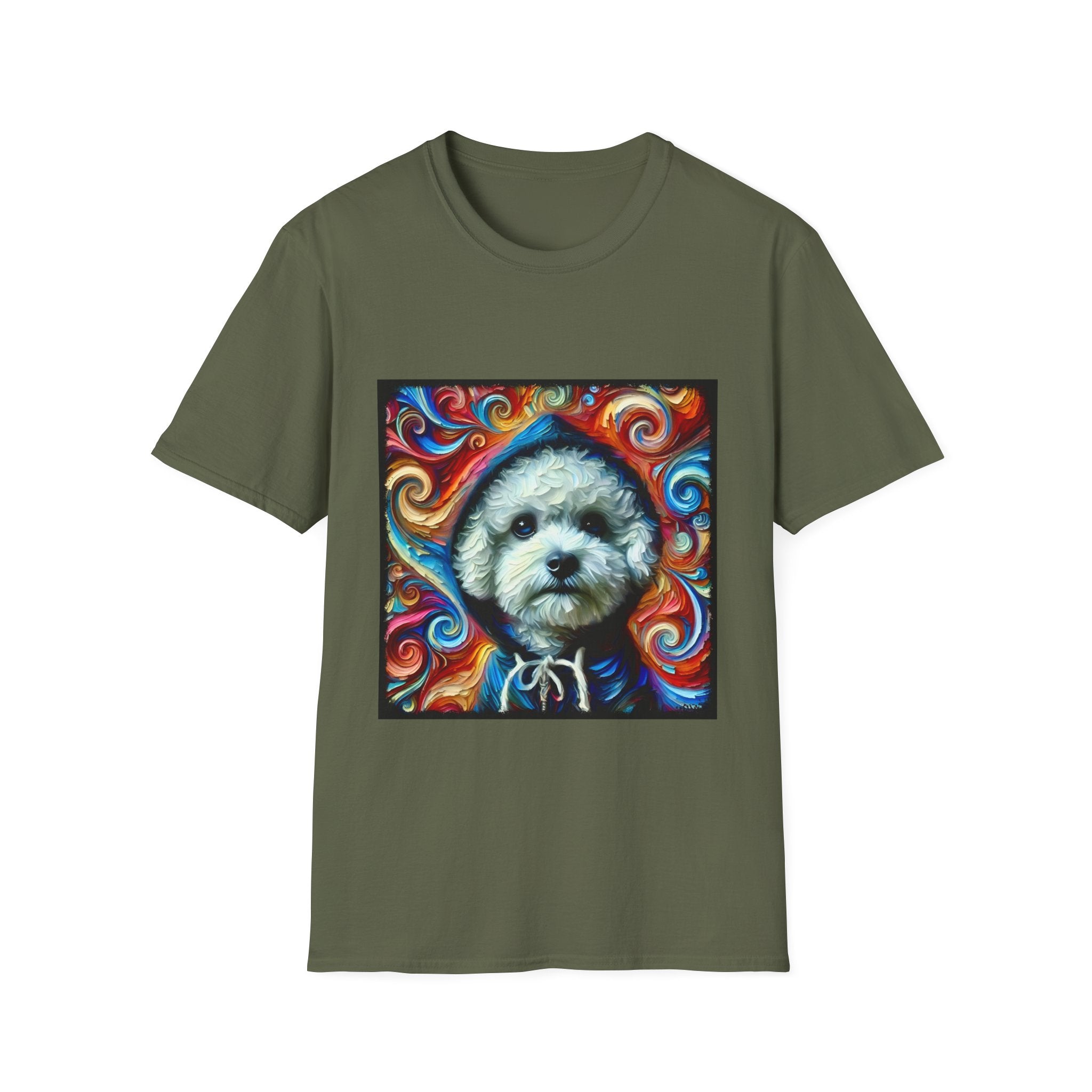 Bichon Frise Street Swirl | Unisex Dog T-Shirt