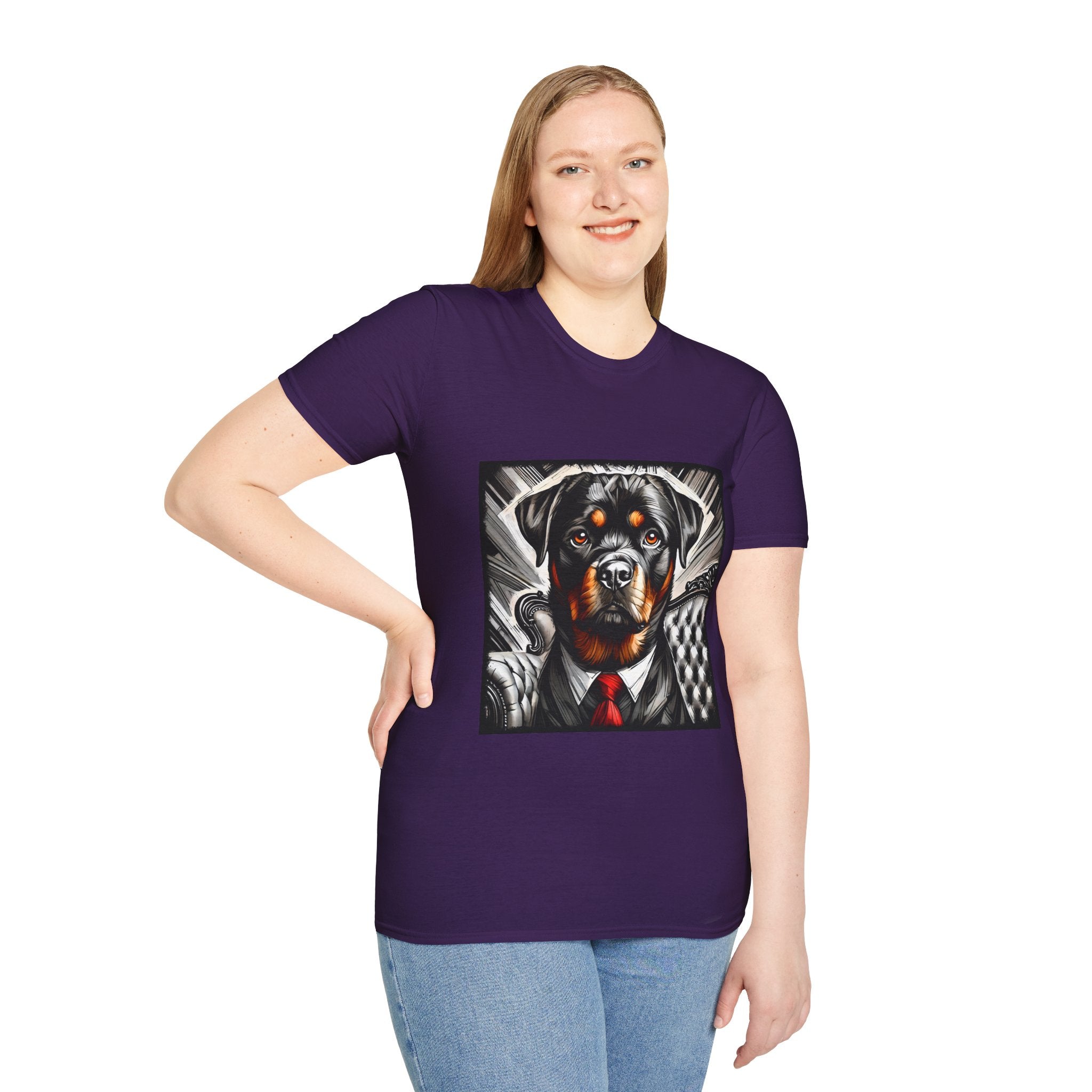 Rottweiler B&W Bold Eyes | Unisex Dog T-Shirt