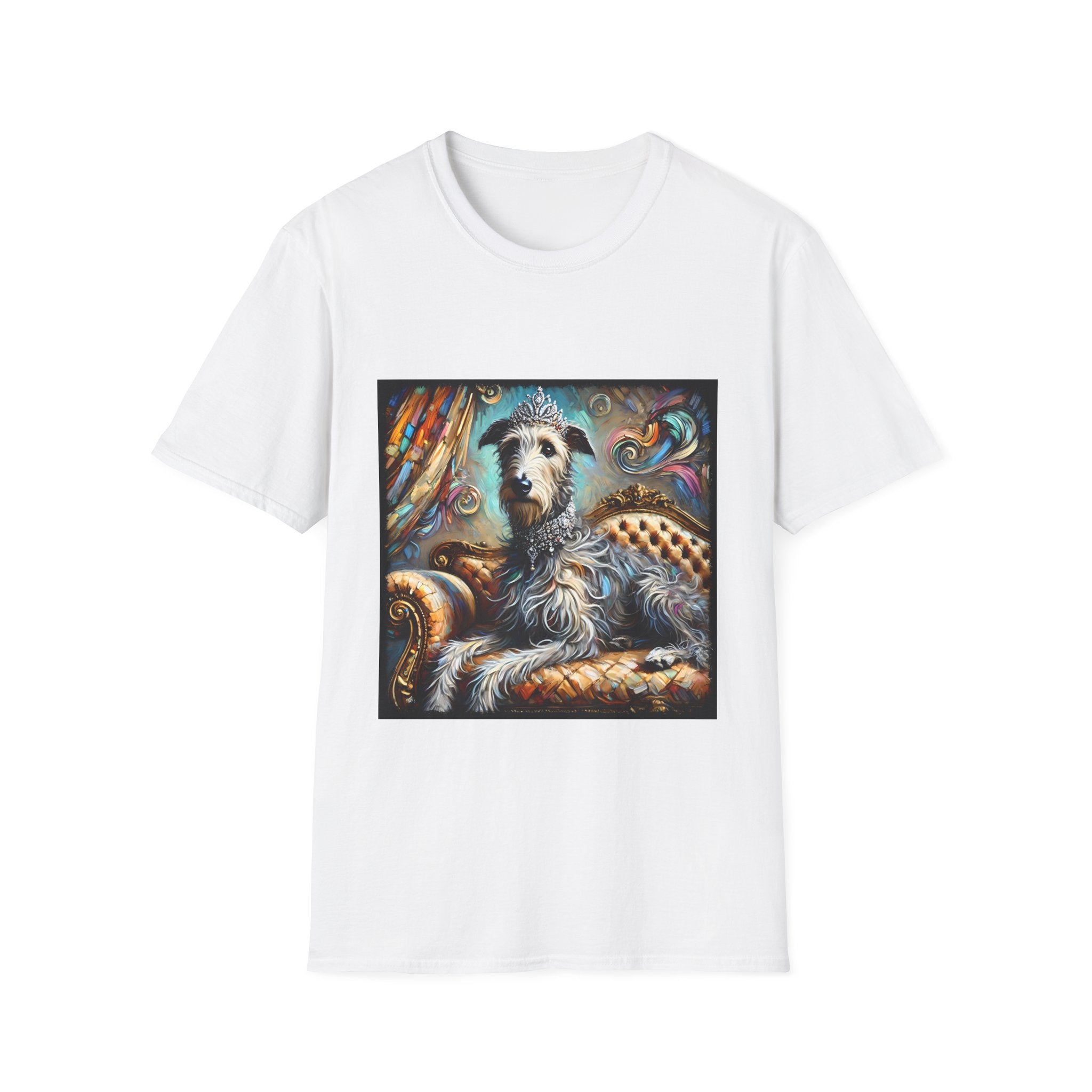 Irish Wolfhound Diamond Diva Swirl | Unisex Softstyle T-Shirt