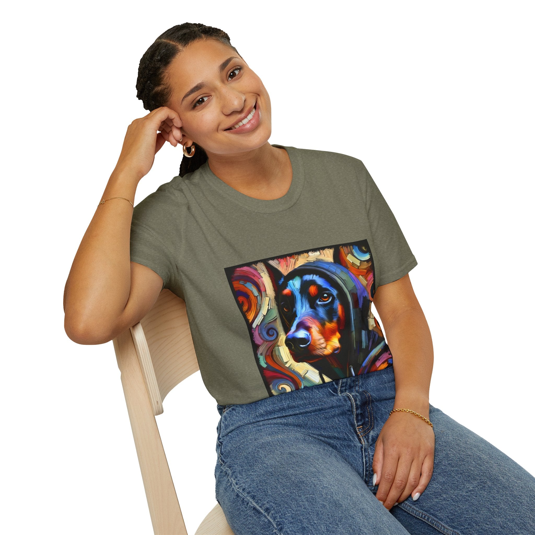 Doberman Pinscher Relaxed Swirl | Unisex Dog T-Shirt
