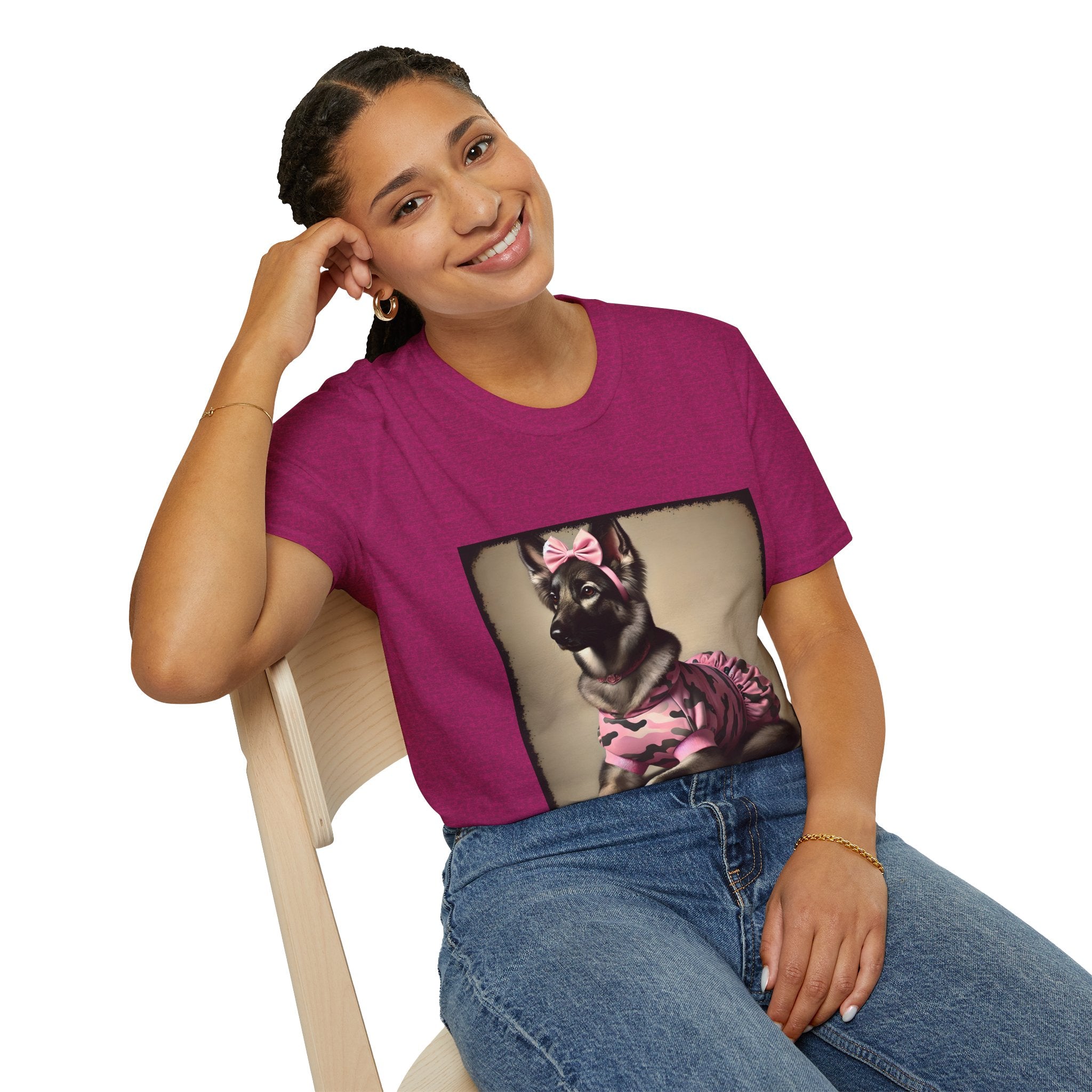 German Shepherd Camo Cutie II | Unisex Dog T-Shirt