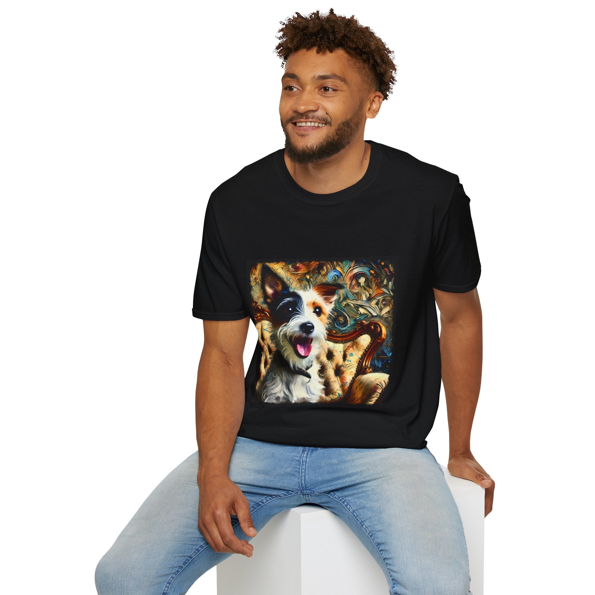 Jack Russell Terrier Blissful Swirl | Unisex Softstyle T-Shirt