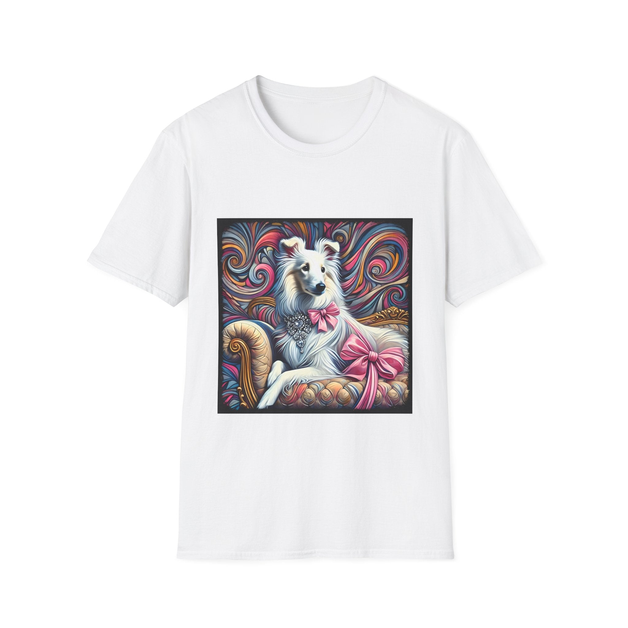 Collie Pink Princess Swirl | Unisex Dog T-Shirt